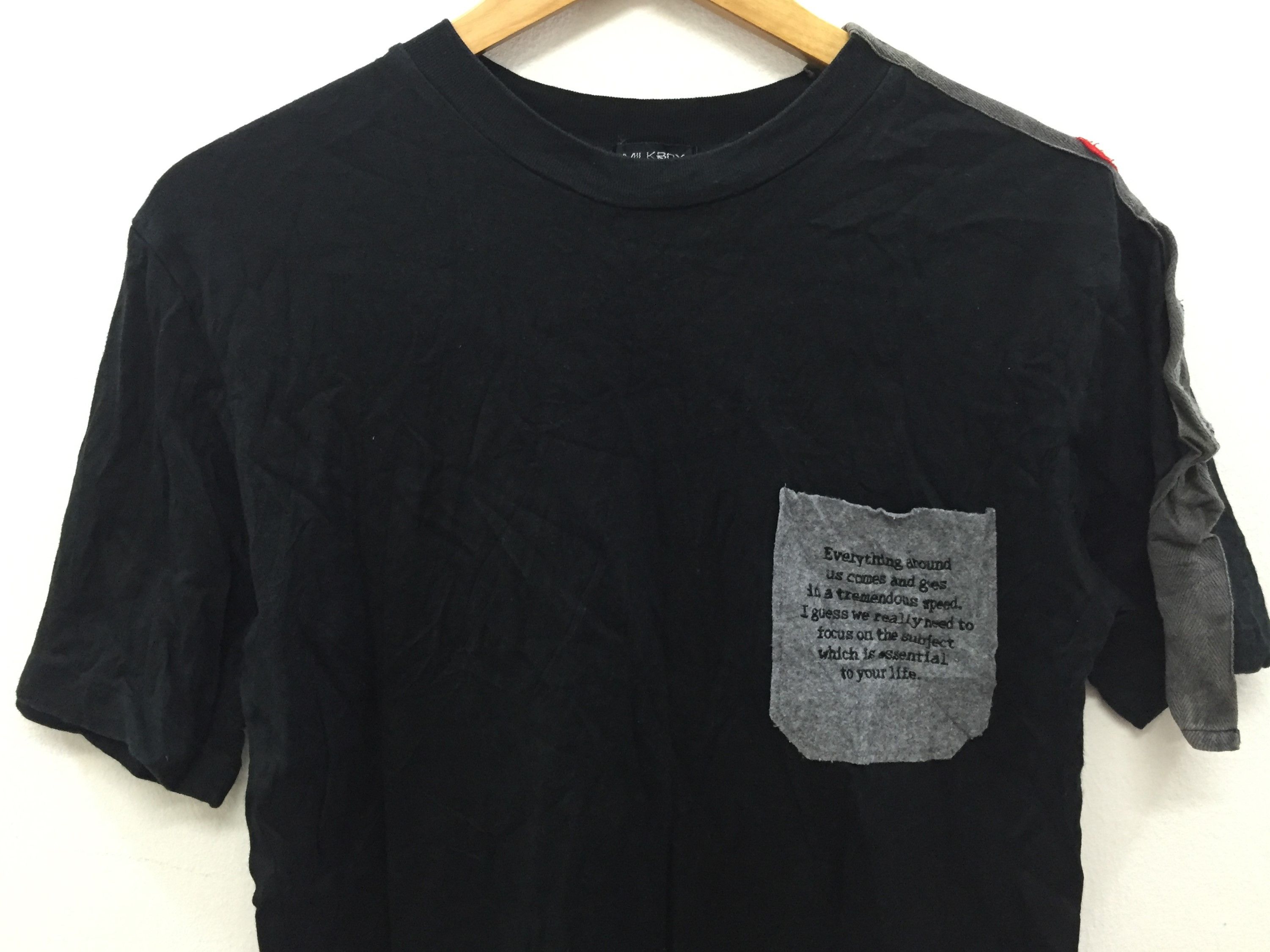 Japanese Brand 1990s 🔥MILK BOY Sleeve straps bondage poem tee Size US S / EU 44-46 / 1 - 4 Thumbnail