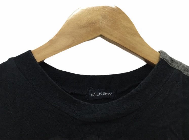 Japanese Brand 1990s 🔥MILK BOY Sleeve straps bondage poem tee Size US S / EU 44-46 / 1 - 10 Thumbnail