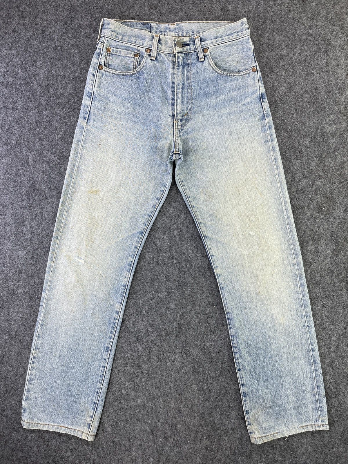image of 90’S Vintage Levis 502 Jeans Selvedge Denim - J860 in Blue, Men's (Size 29)