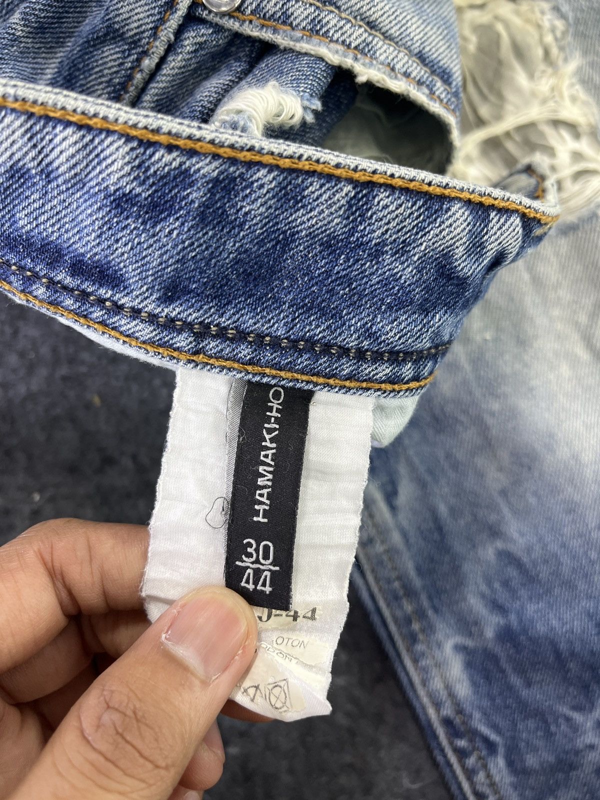 HAMAKI-HO Hamaki-Ho Distressed Jeans Camo Patchwork - J802 Size US 32 / EU 48 - 8 Thumbnail