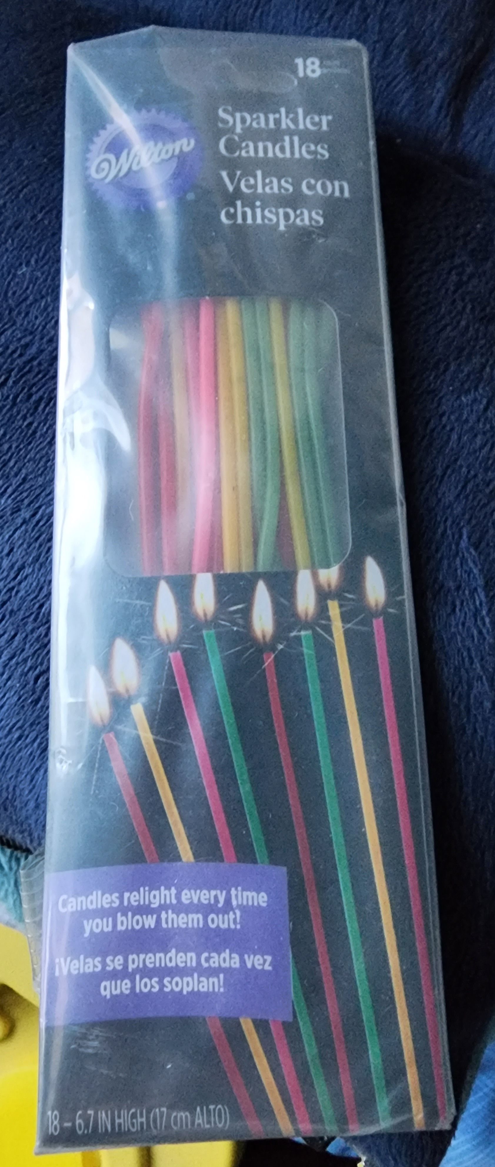 Other Wilton Sparkler Candles 6.7" 18 Pack Assorted Colors Size ONE SIZE - 1 Thumbnail