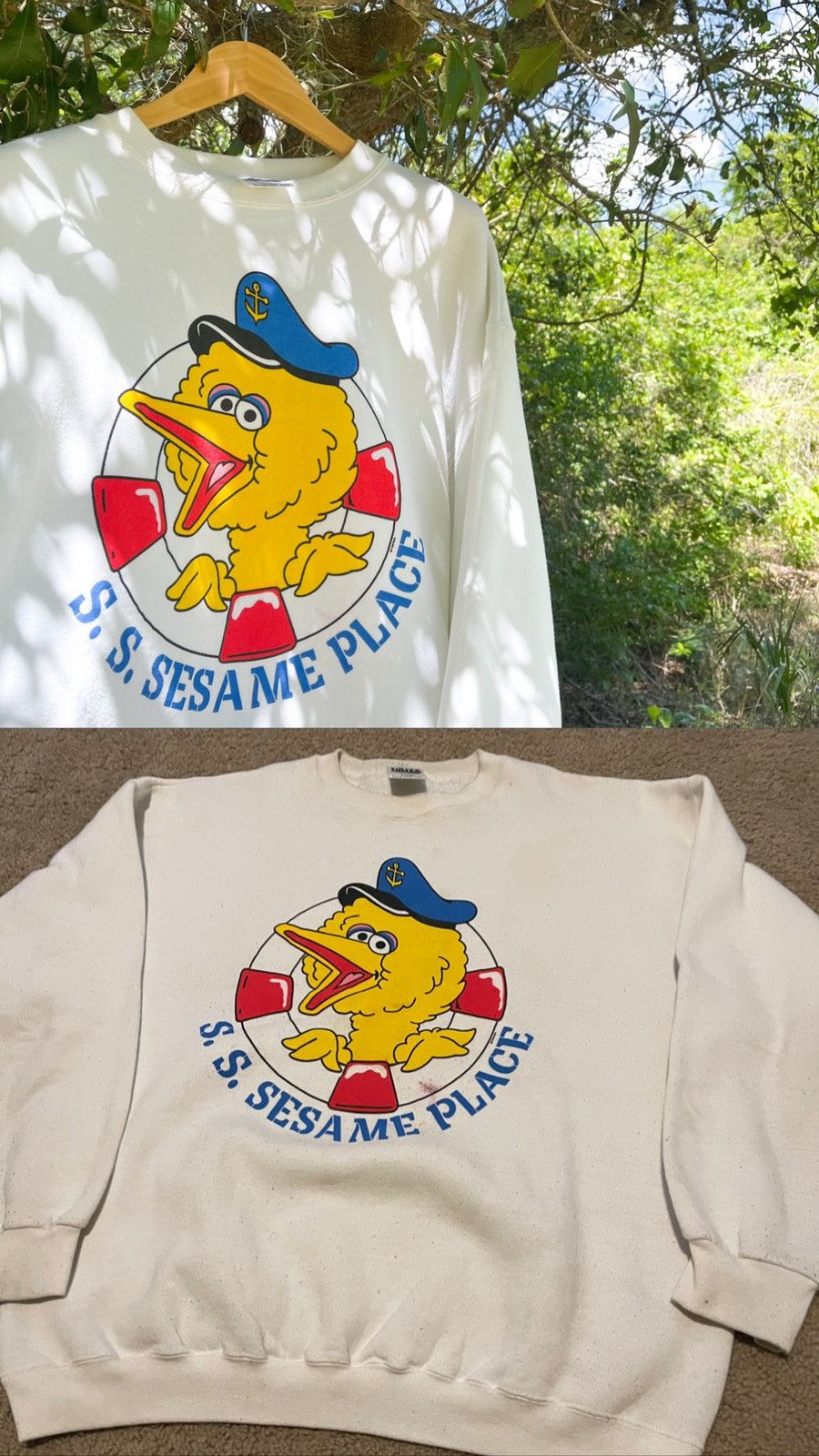 Vintage Vintage 90s RARE Big Bird Sailor Sesame Street Crewneck Size US XL / EU 56 / 4 - 9 Thumbnail