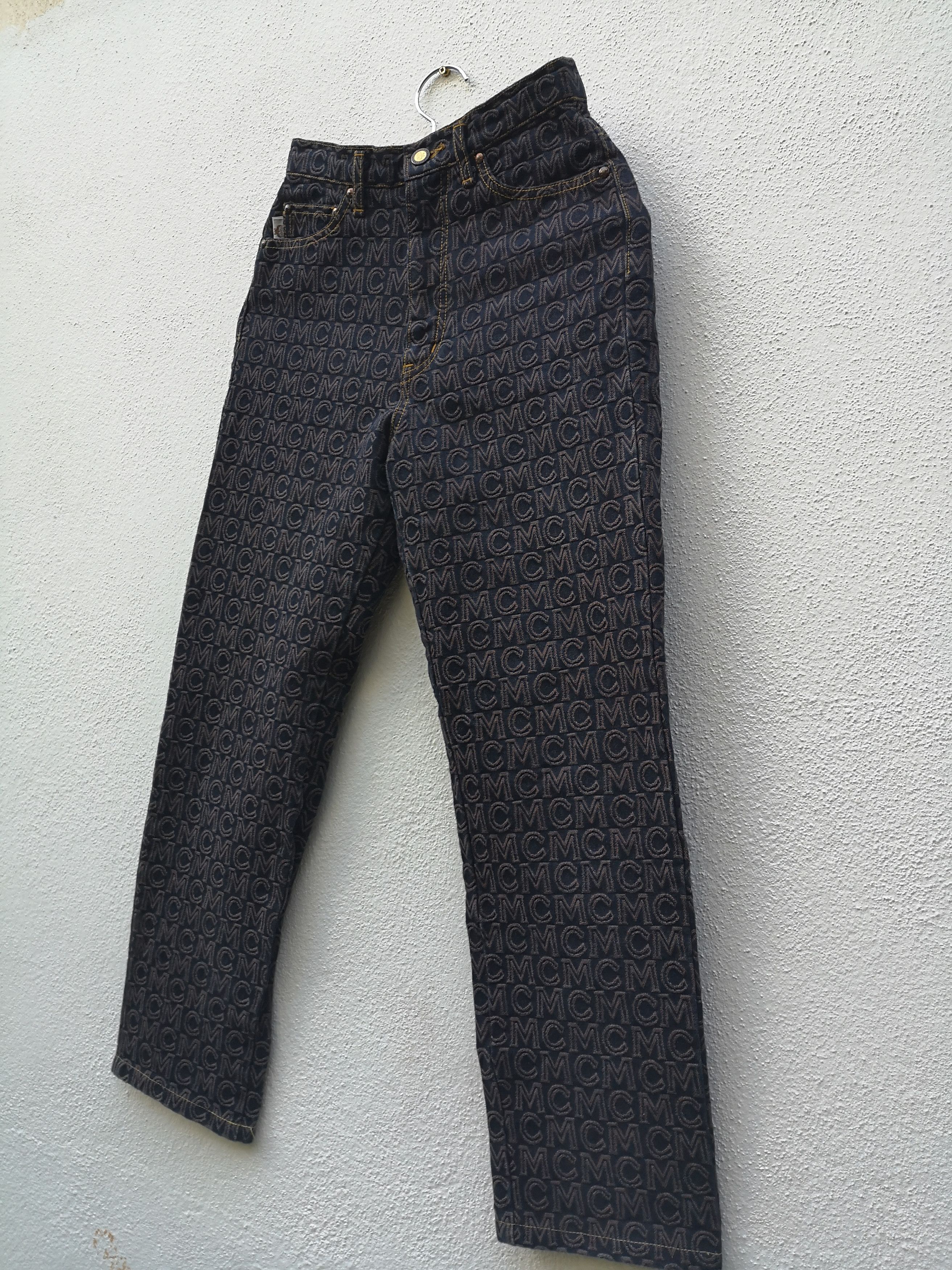 MCM Rare! MCM Monogram Denim Jeans Size US 26 / EU 42 - 4 Thumbnail