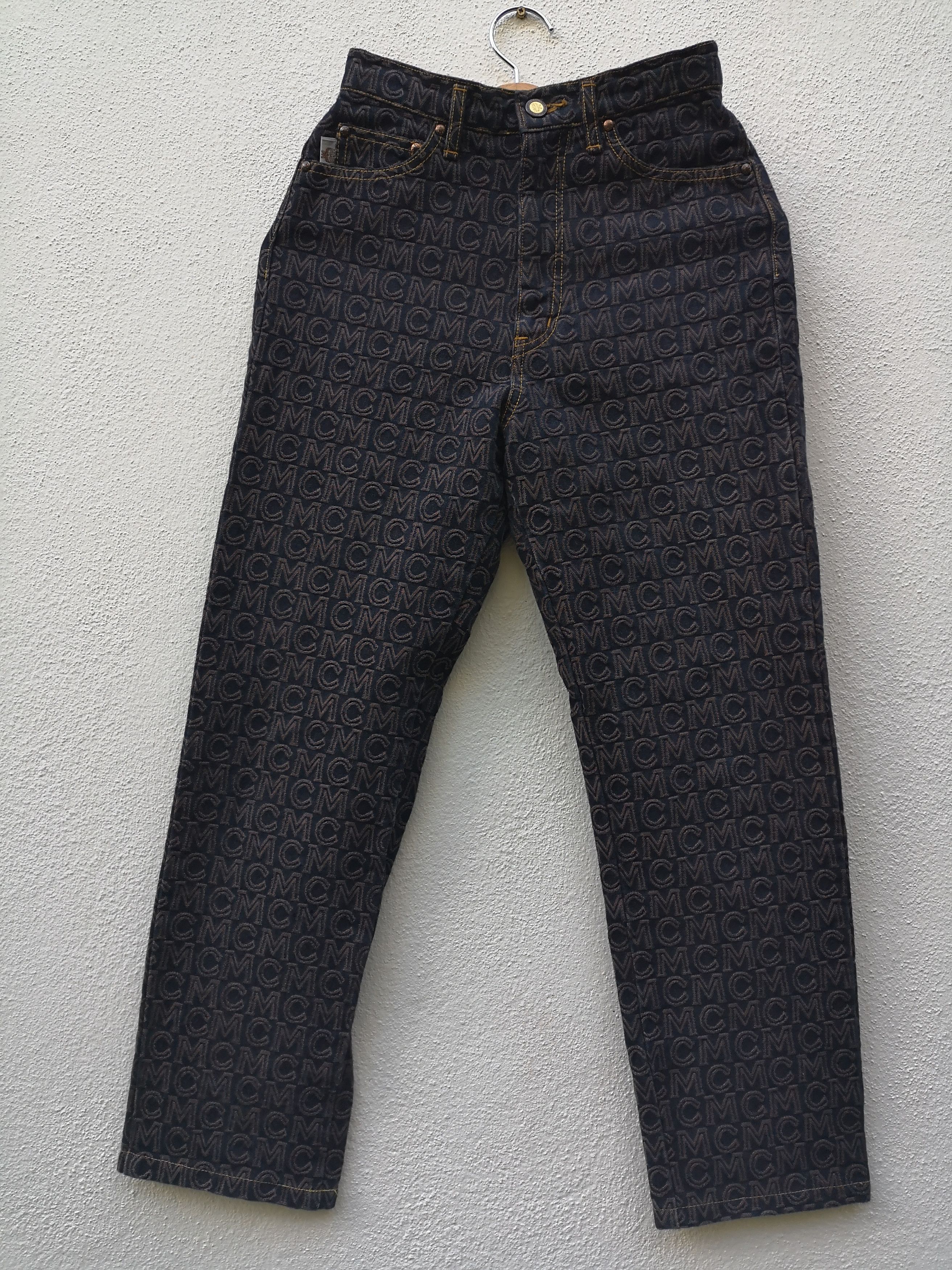 MCM Rare! MCM Monogram Denim Jeans Size US 26 / EU 42 - 1 Thumbnail
