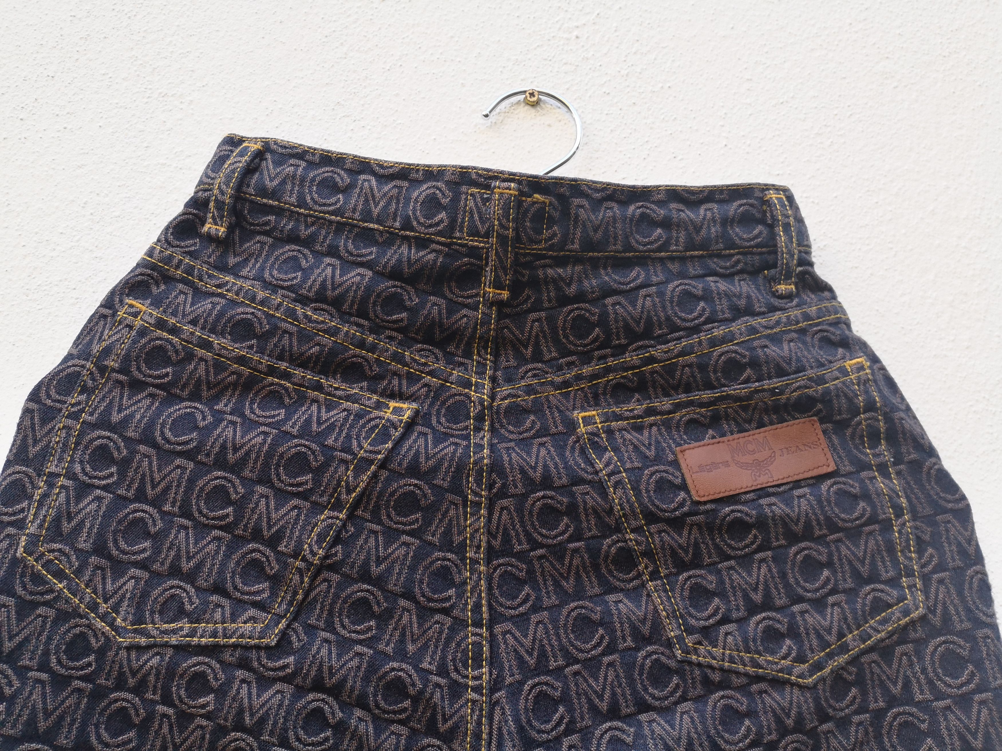 MCM Rare! MCM Monogram Denim Jeans Size US 26 / EU 42 - 10 Thumbnail