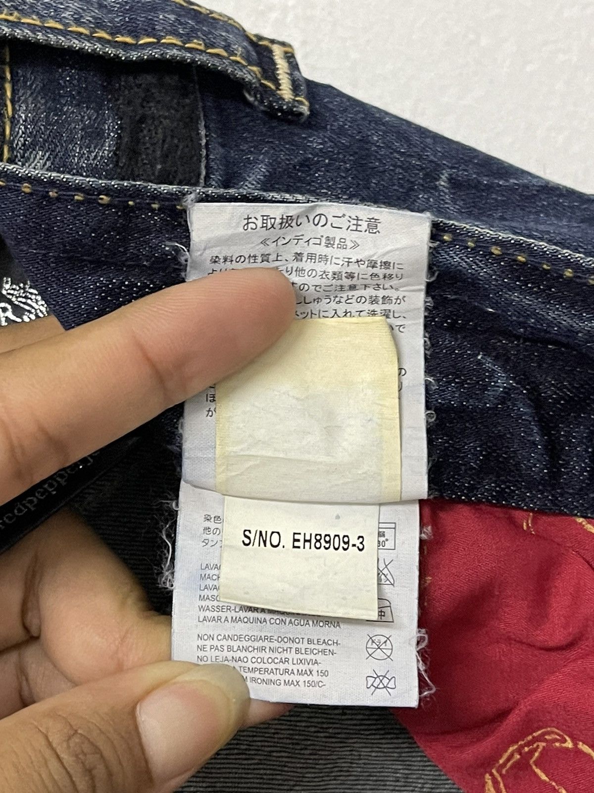 Ed Hardy × Vintage Vintage Ed Hardy X Red Pepper Big Logo Distressed Jeans Size US 34 / EU 50 - 23 Thumbnail