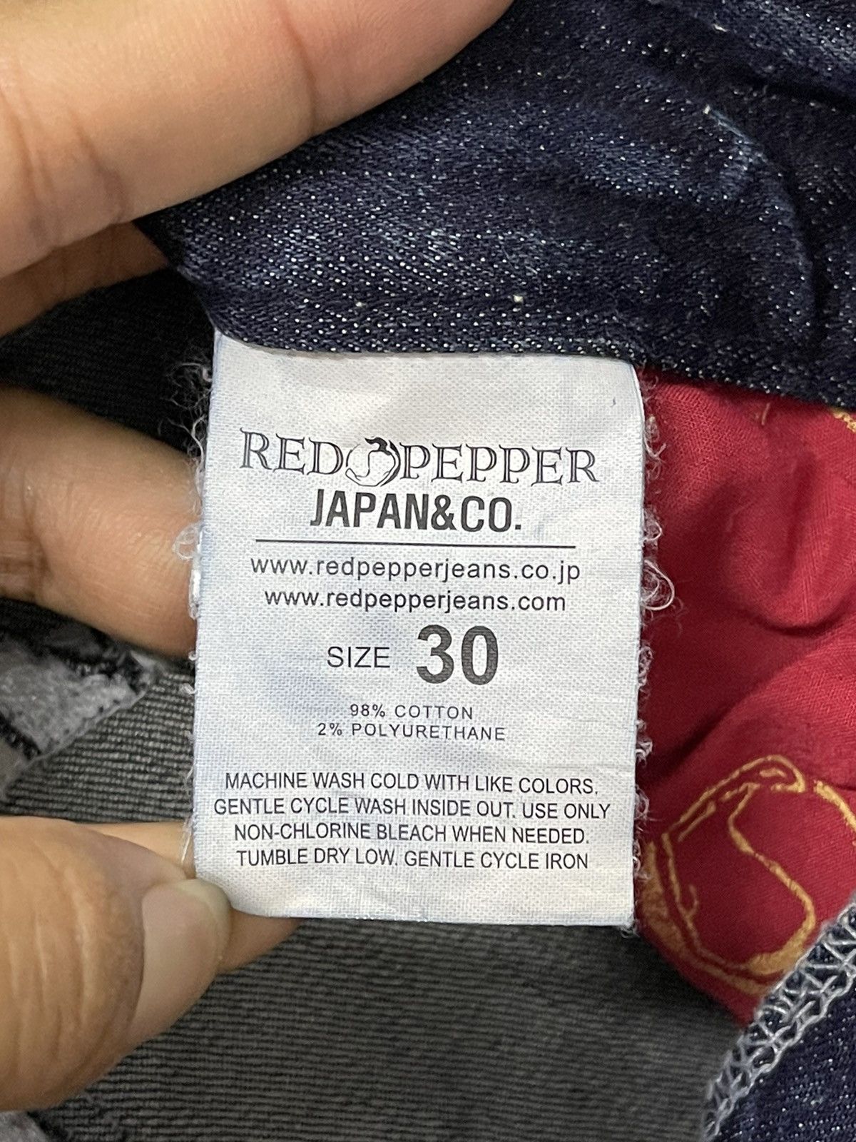 Ed Hardy × Vintage Vintage Ed Hardy X Red Pepper Big Logo Distressed Jeans Size US 34 / EU 50 - 21 Thumbnail
