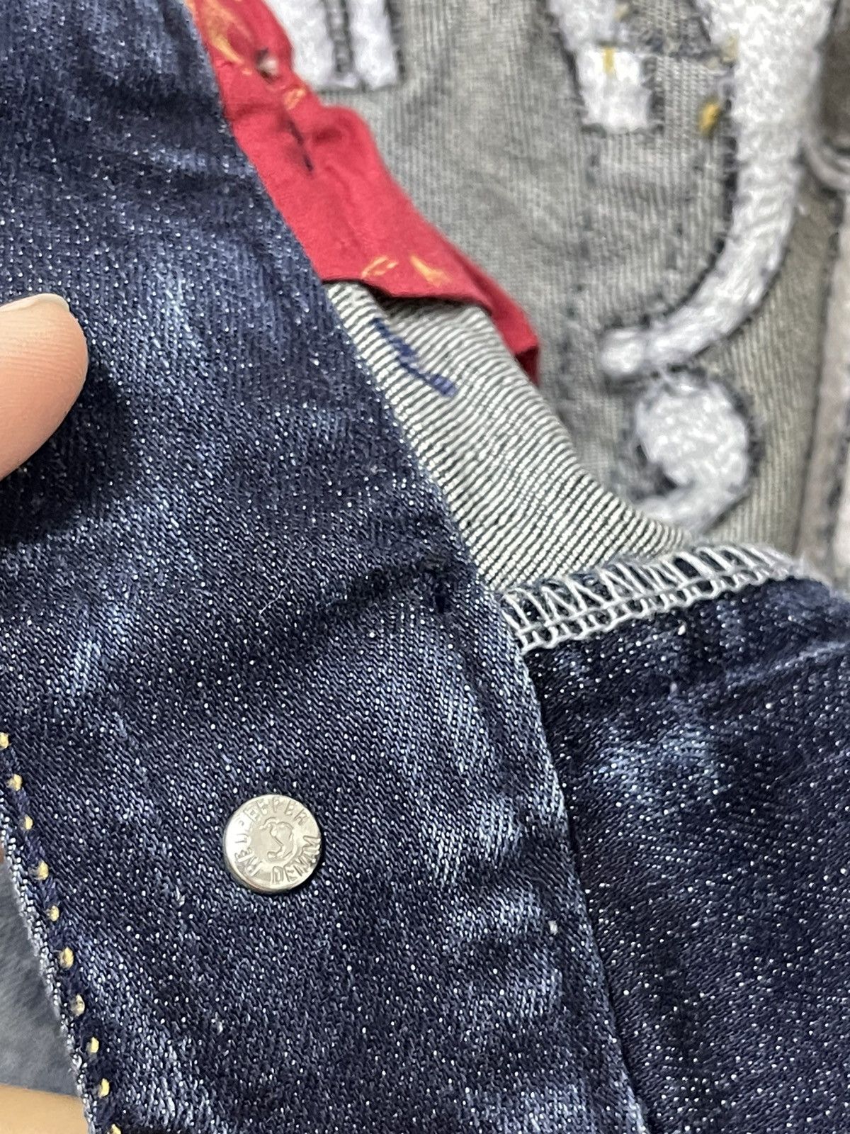 Ed Hardy × Vintage Vintage Ed Hardy X Red Pepper Big Logo Distressed Jeans Size US 34 / EU 50 - 14 Thumbnail