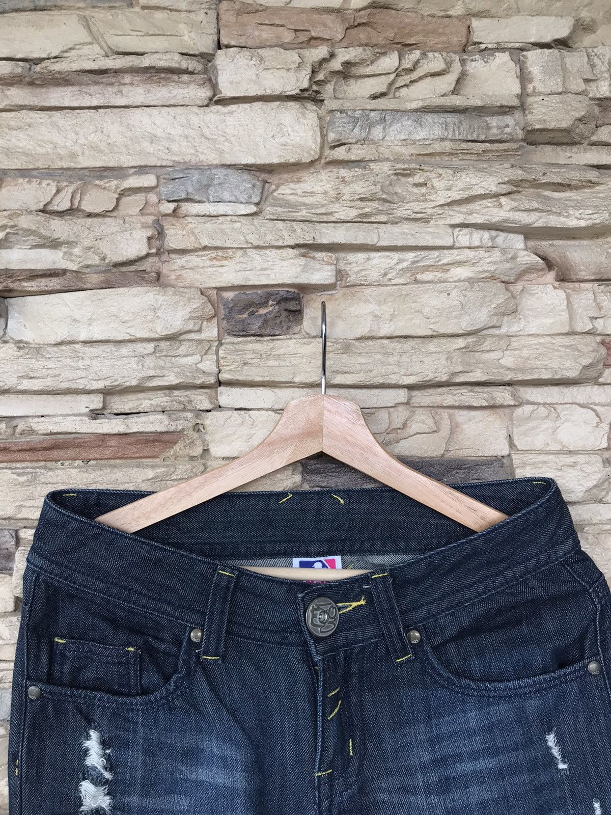 MLB Vintage MLB New York Distressed Jeans Size US 32 / EU 48 - 5 Thumbnail