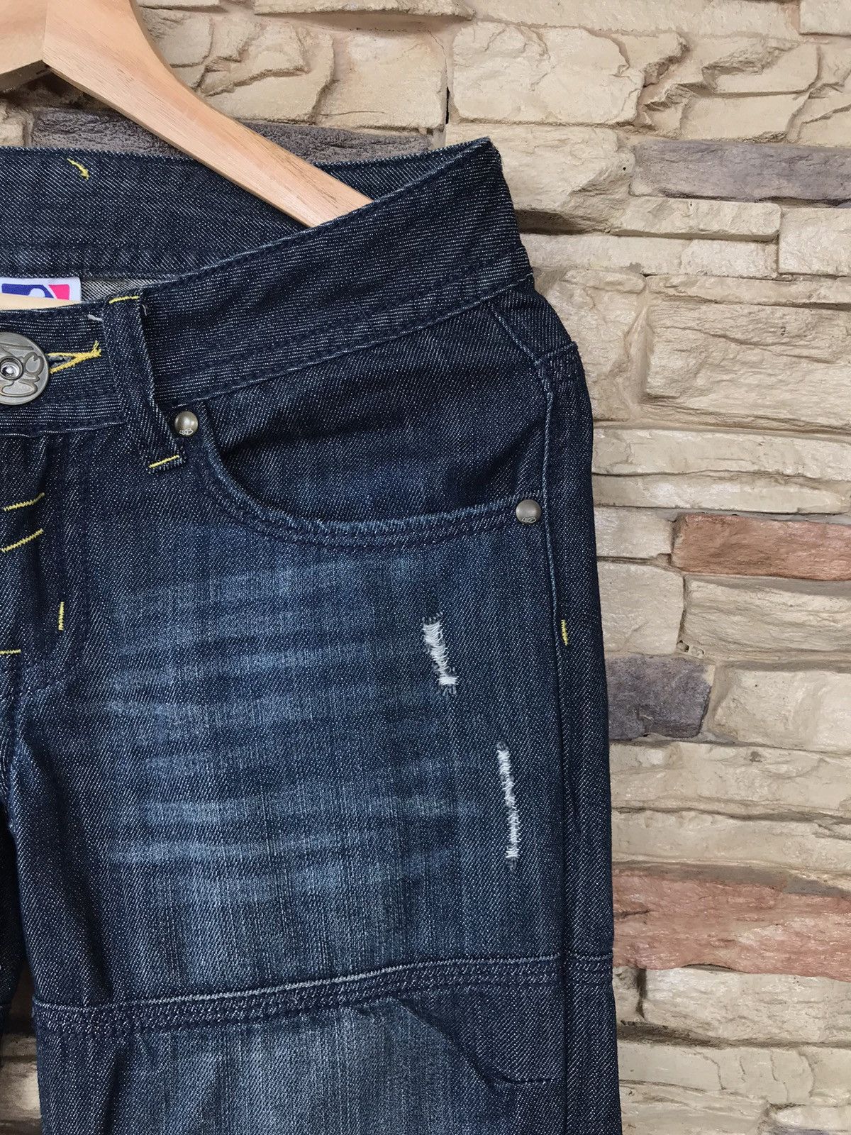 MLB Vintage MLB New York Distressed Jeans Size US 32 / EU 48 - 4 Thumbnail