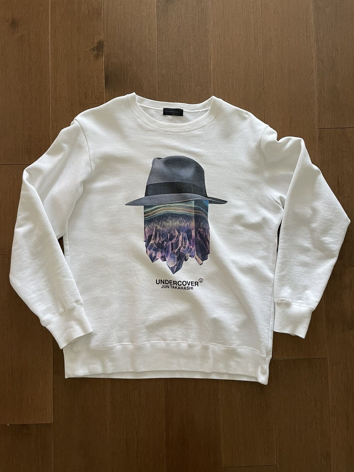 image of Undercover Junya Takahashi Crewneck Sweater in White, Men's (Size Medium)
