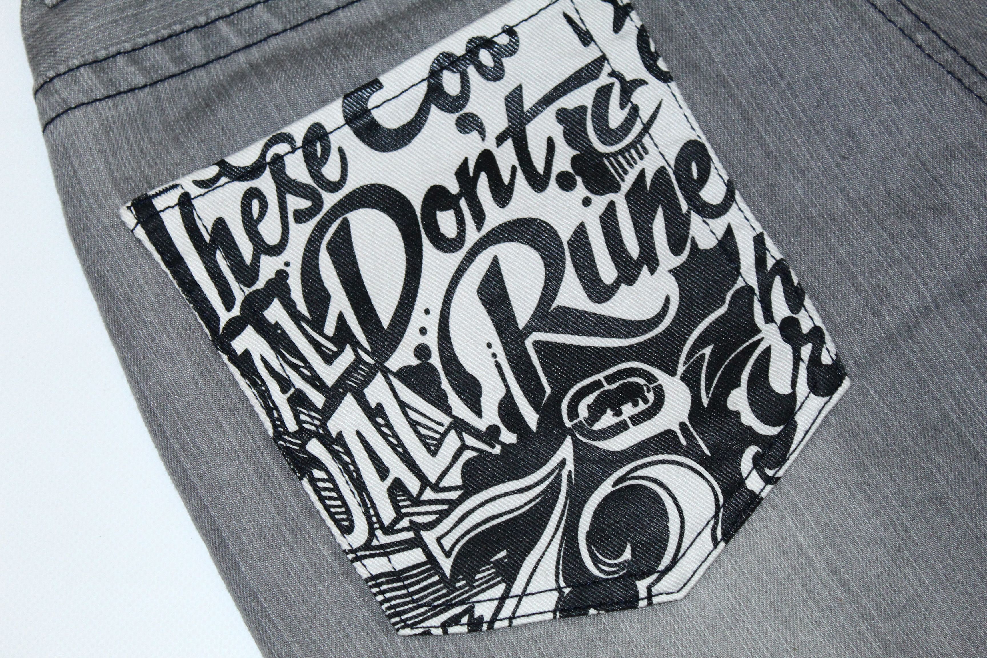 Ecko Unltd. Deadstock! Ecko Unltd. Hip Hop Graphic Pocket Denim Shorts Size US 34 / EU 50 - 6 Thumbnail