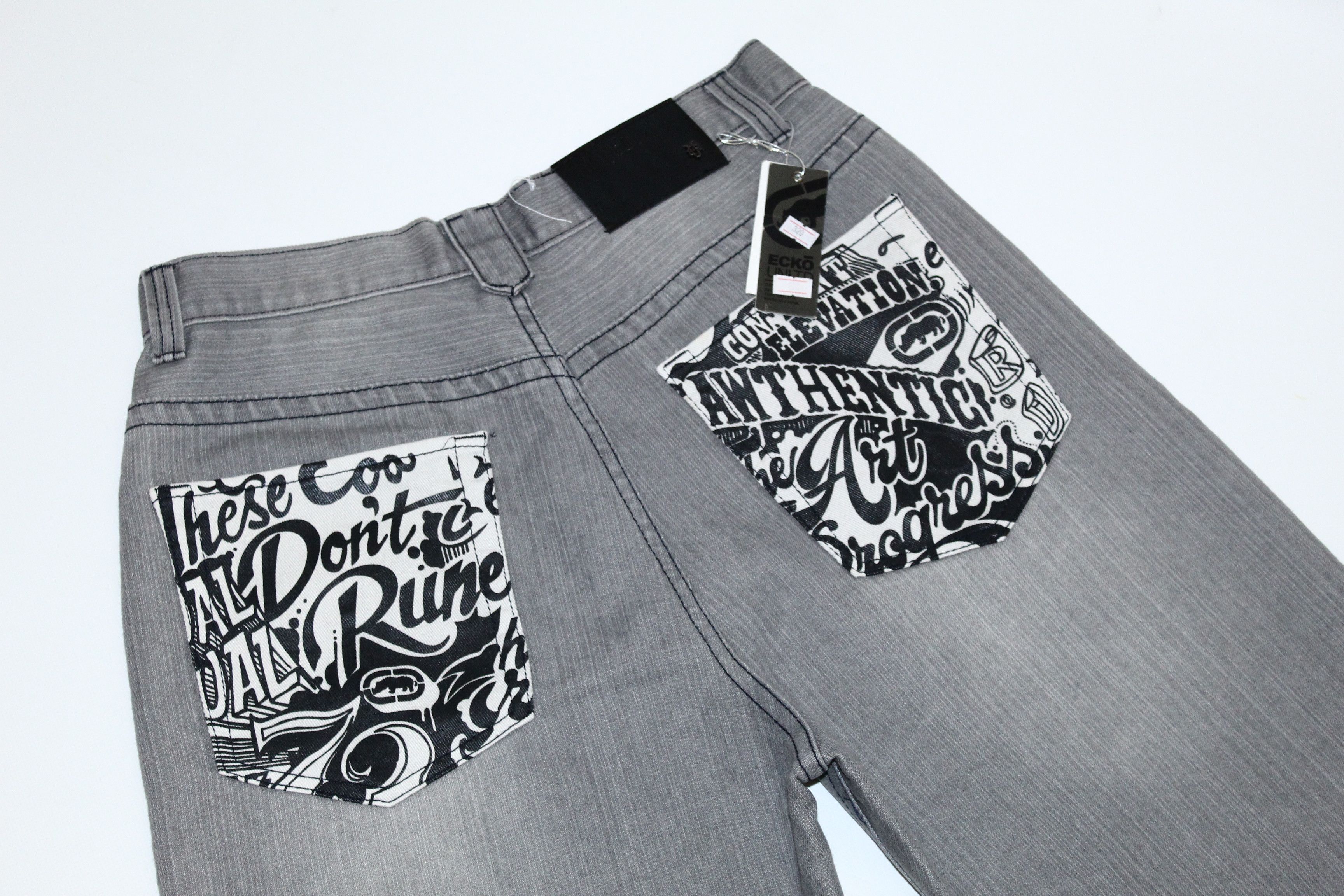 Ecko Unltd. Deadstock! Ecko Unltd. Hip Hop Graphic Pocket Denim Shorts Size US 34 / EU 50 - 7 Thumbnail