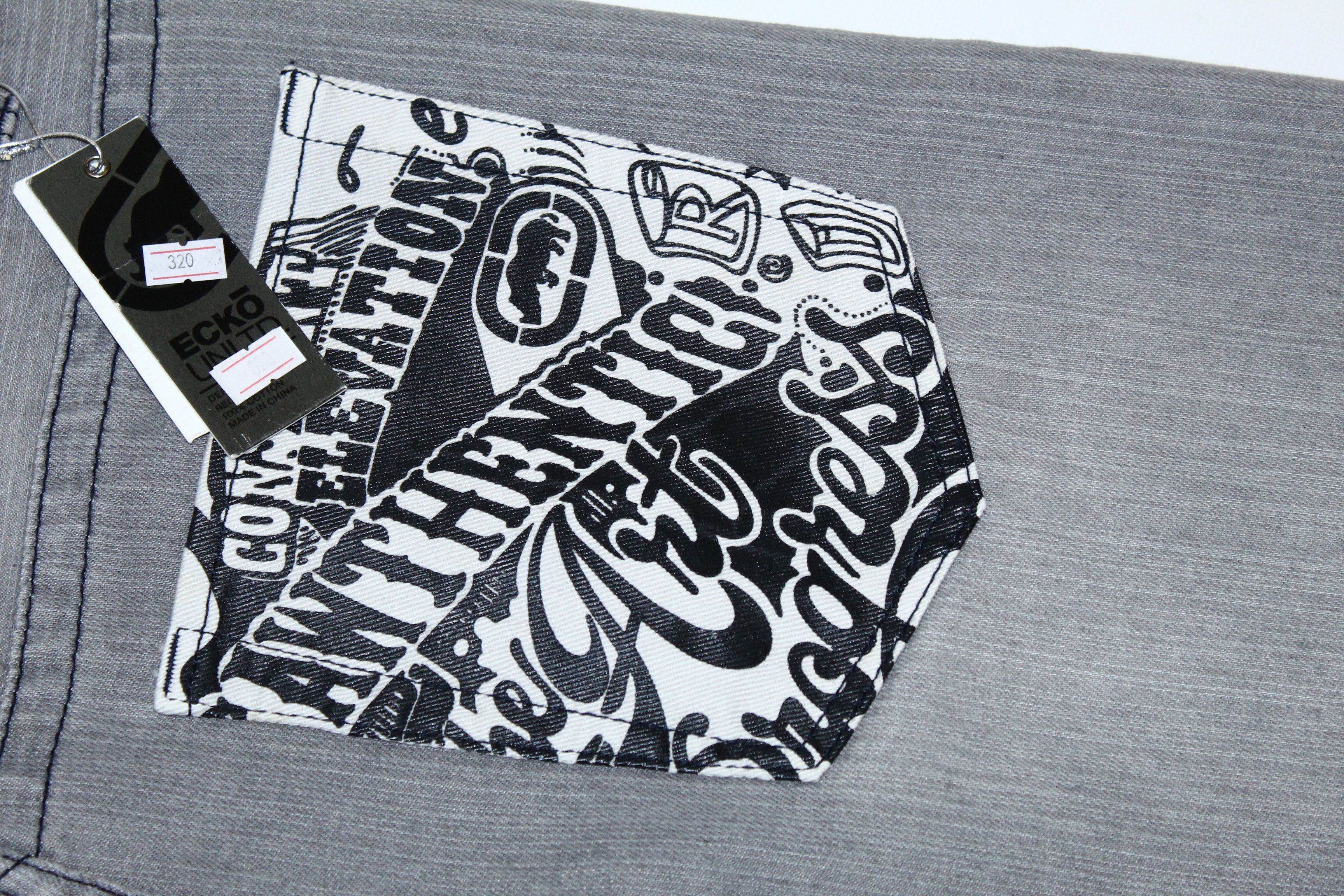 Ecko Unltd. Deadstock! Ecko Unltd. Hip Hop Graphic Pocket Denim Shorts Size US 34 / EU 50 - 5 Thumbnail