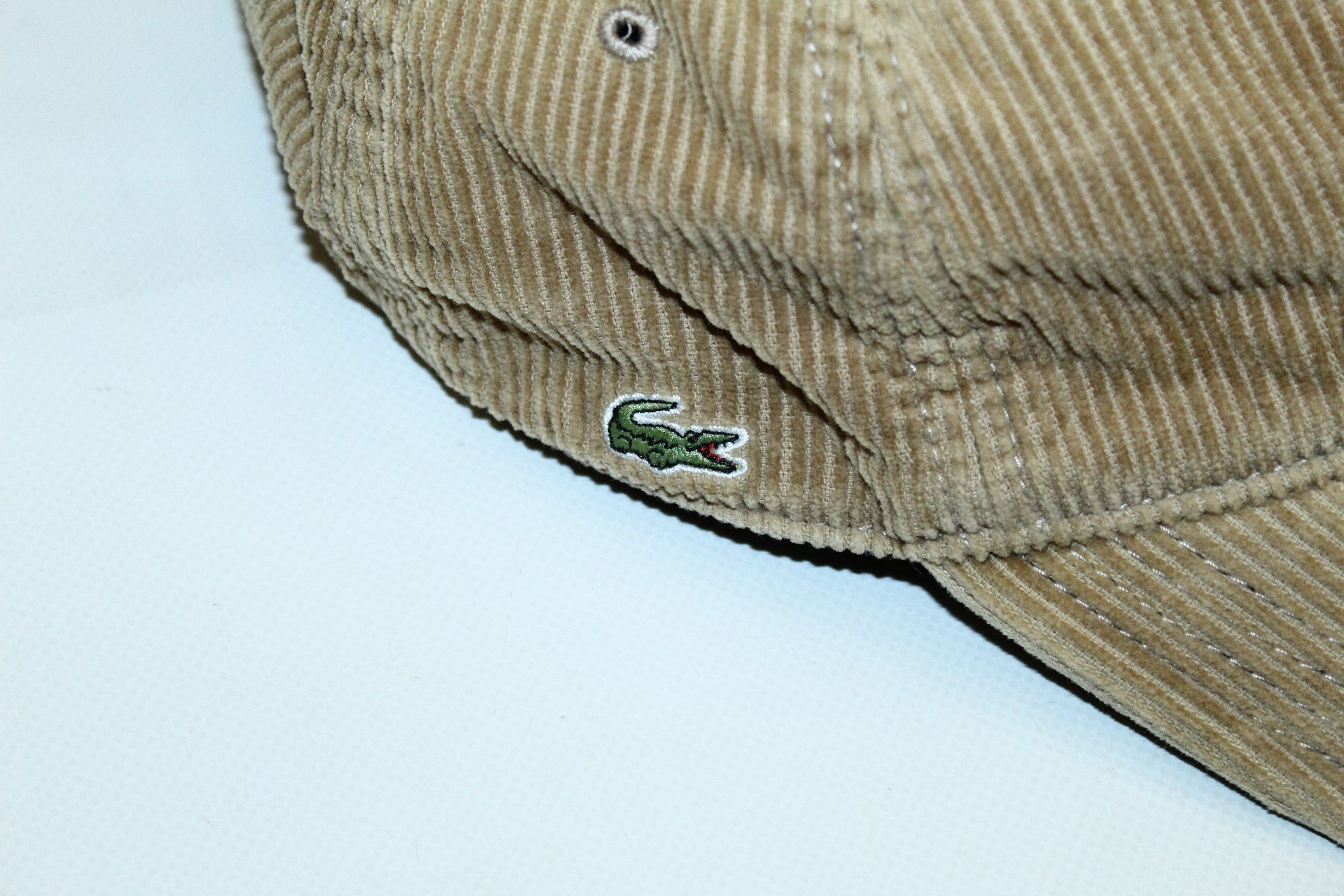 Lacoste Vtg Lacoste Logo Embroidery Corduroy Casual Cap Size ONE SIZE - 4 Thumbnail