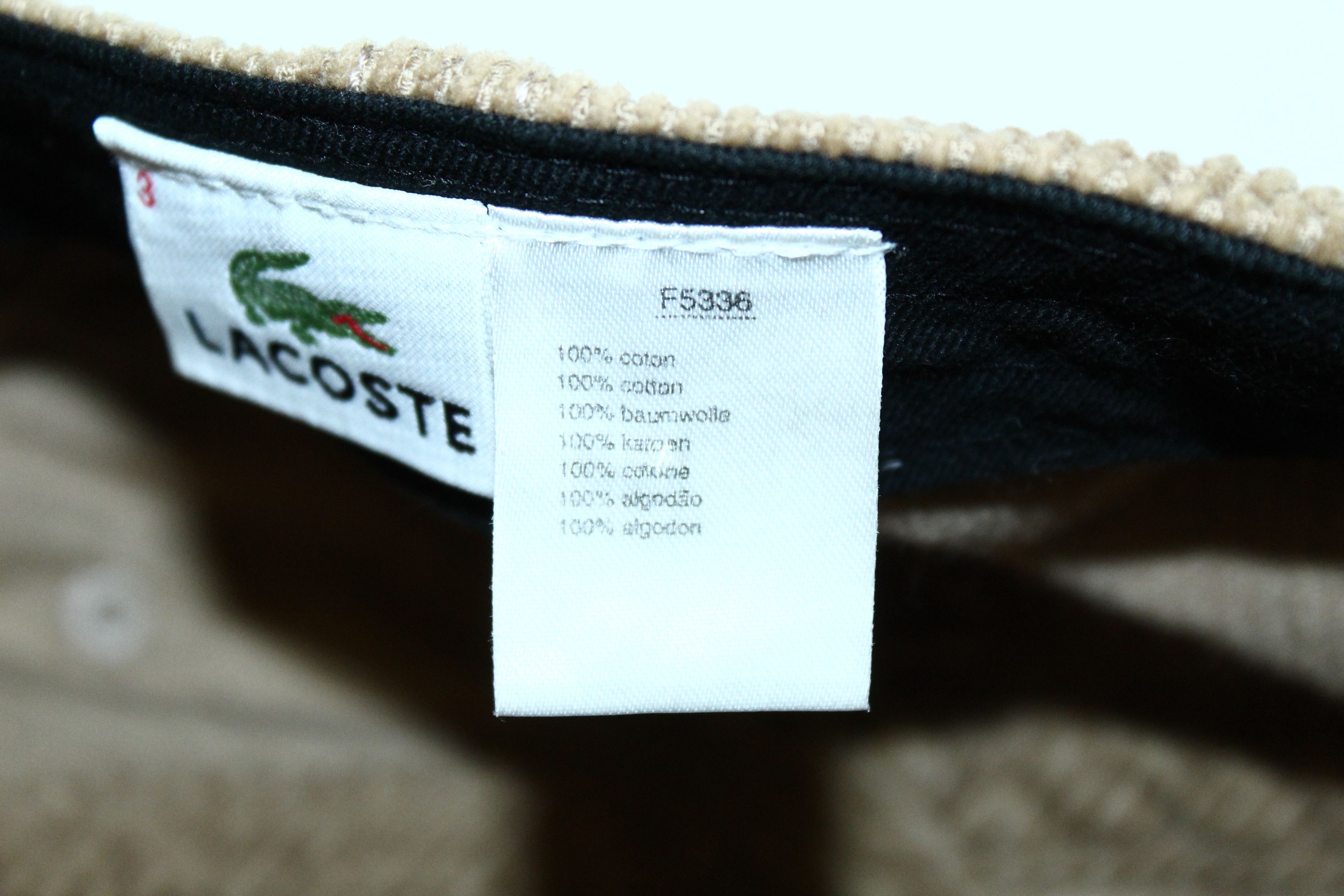 Lacoste Vtg Lacoste Logo Embroidery Corduroy Casual Cap Size ONE SIZE - 9 Thumbnail