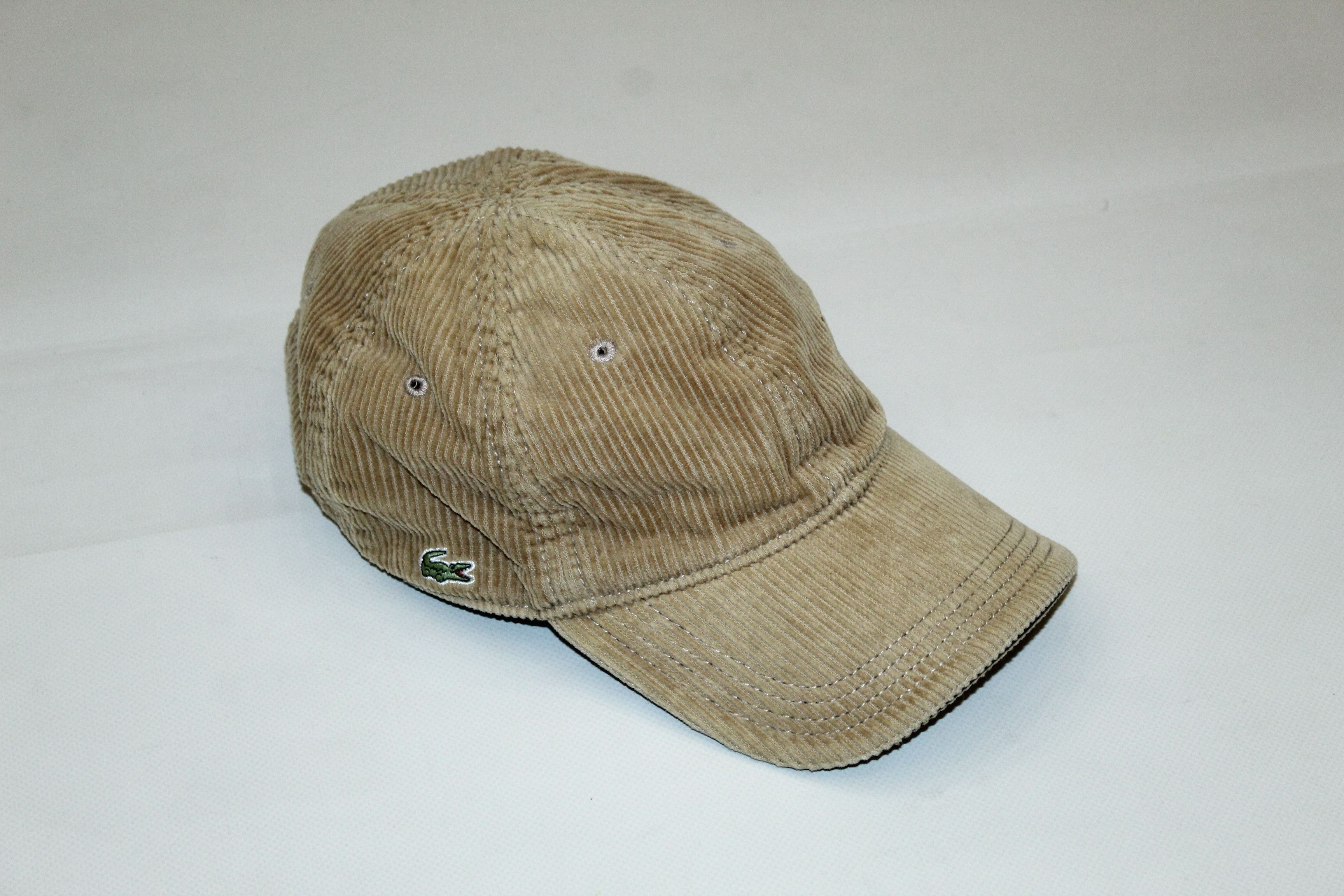 Lacoste Vtg Lacoste Logo Embroidery Corduroy Casual Cap Size ONE SIZE - 3 Thumbnail