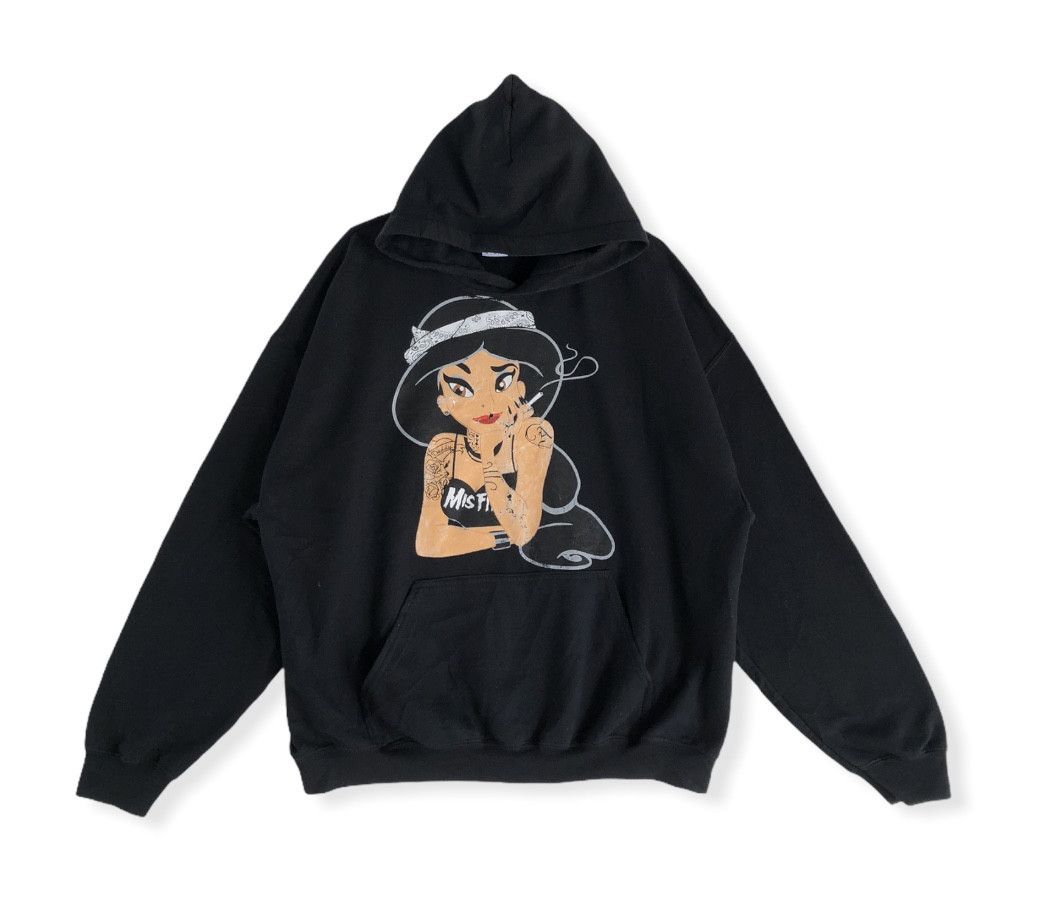 Disney × Gildan ALADDIN’S JASMINE WILD ACT SMOKING BAGGY HOODIE Size US L / EU 52-54 / 3 - 1 Thumbnail