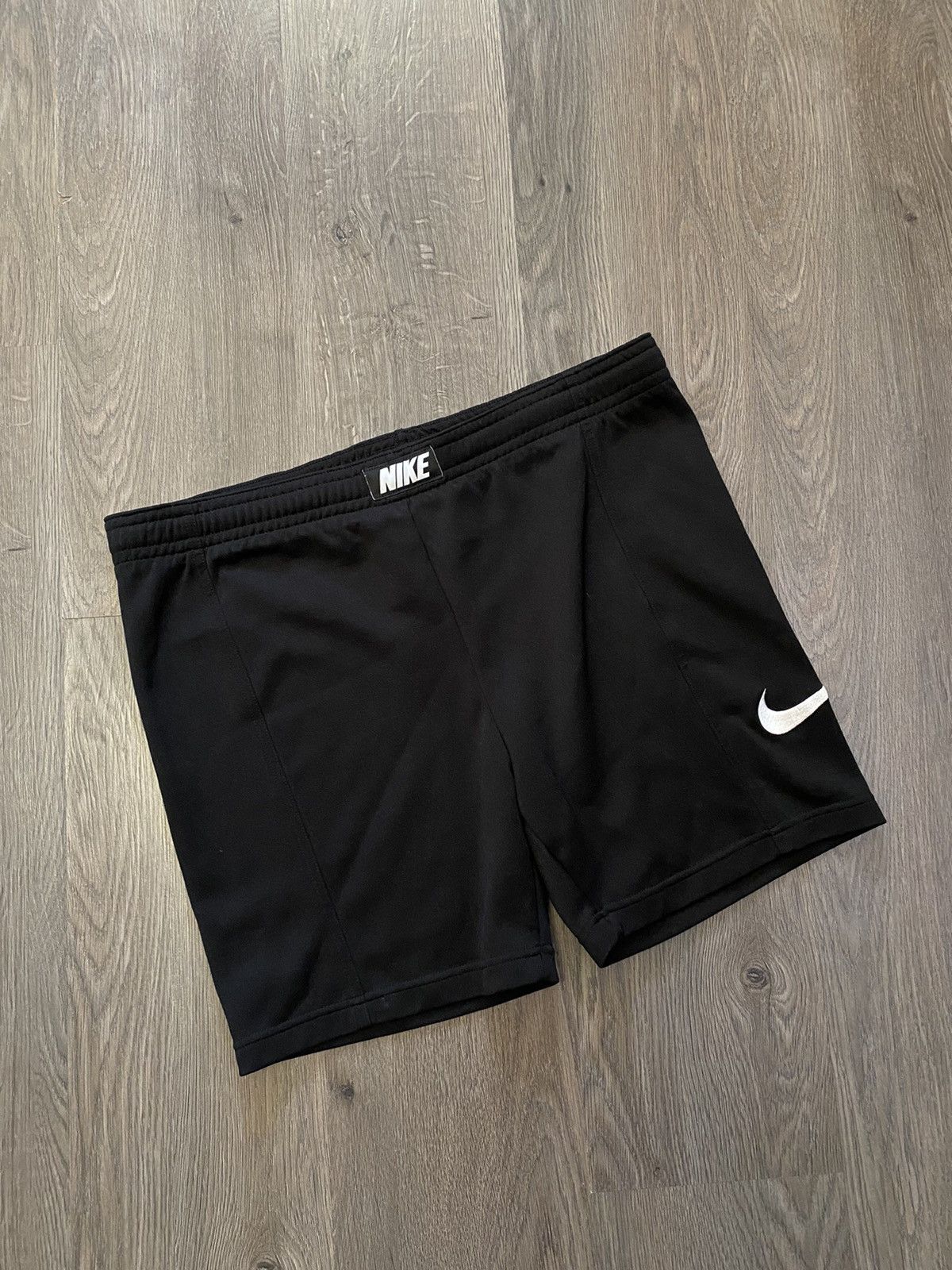 Pre-owned Nike X Nike Acg Vintage Nike Big Swoosh Shorts In Black