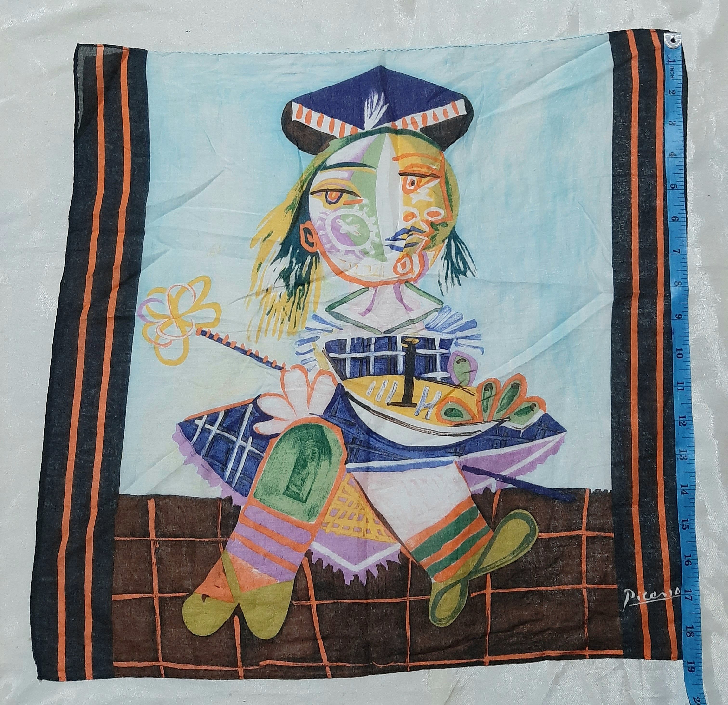 Other Vintage Picasso bandana handkerchief scarf silk art rare Size ONE SIZE - 2 Thumbnail