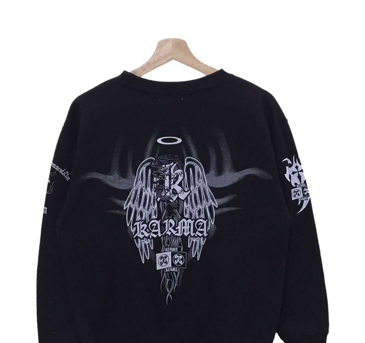 Japanese Brand Karma Sweatshirt Big Angel Big Print Nice Design Size US M / EU 48-50 / 2 - 2 Thumbnail