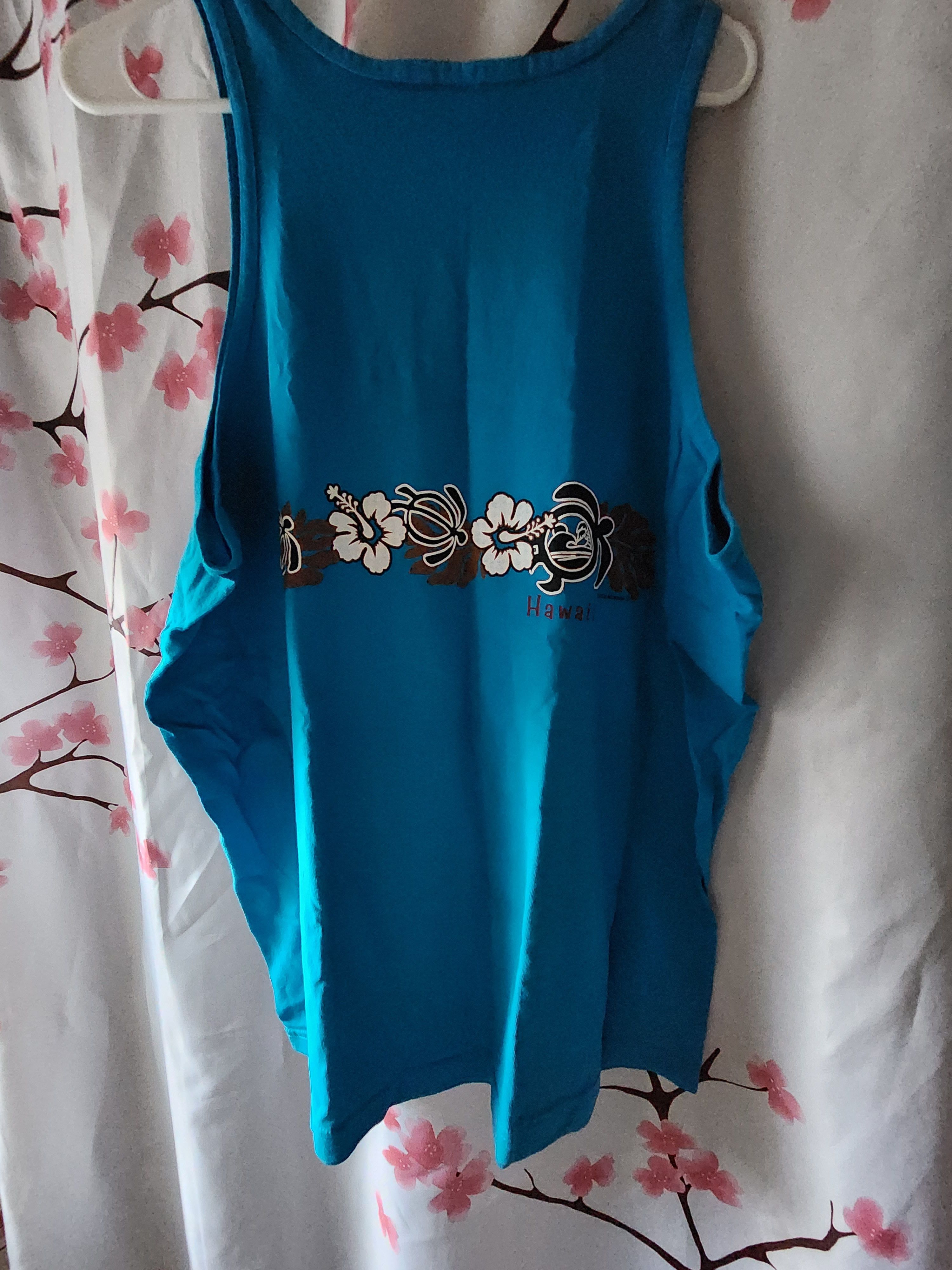 Other Blue Hawaii Island Turtle Hibiscus Flower Tank Top XL Size US XL / EU 56 / 4 - 2 Thumbnail
