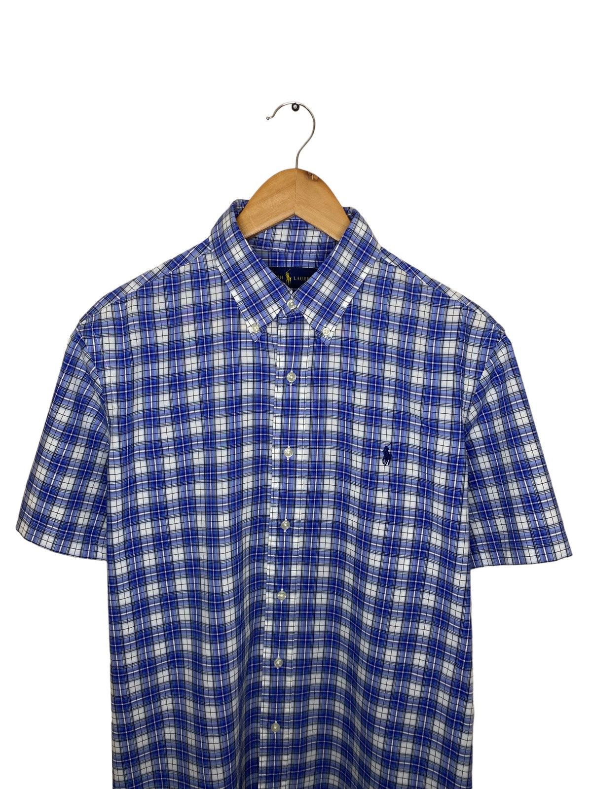 Pre-owned Polo Ralph Lauren X Ralph Lauren Polo By Ralph Laurent Classic Fit Button Ups Sleeve Shirt In Blue