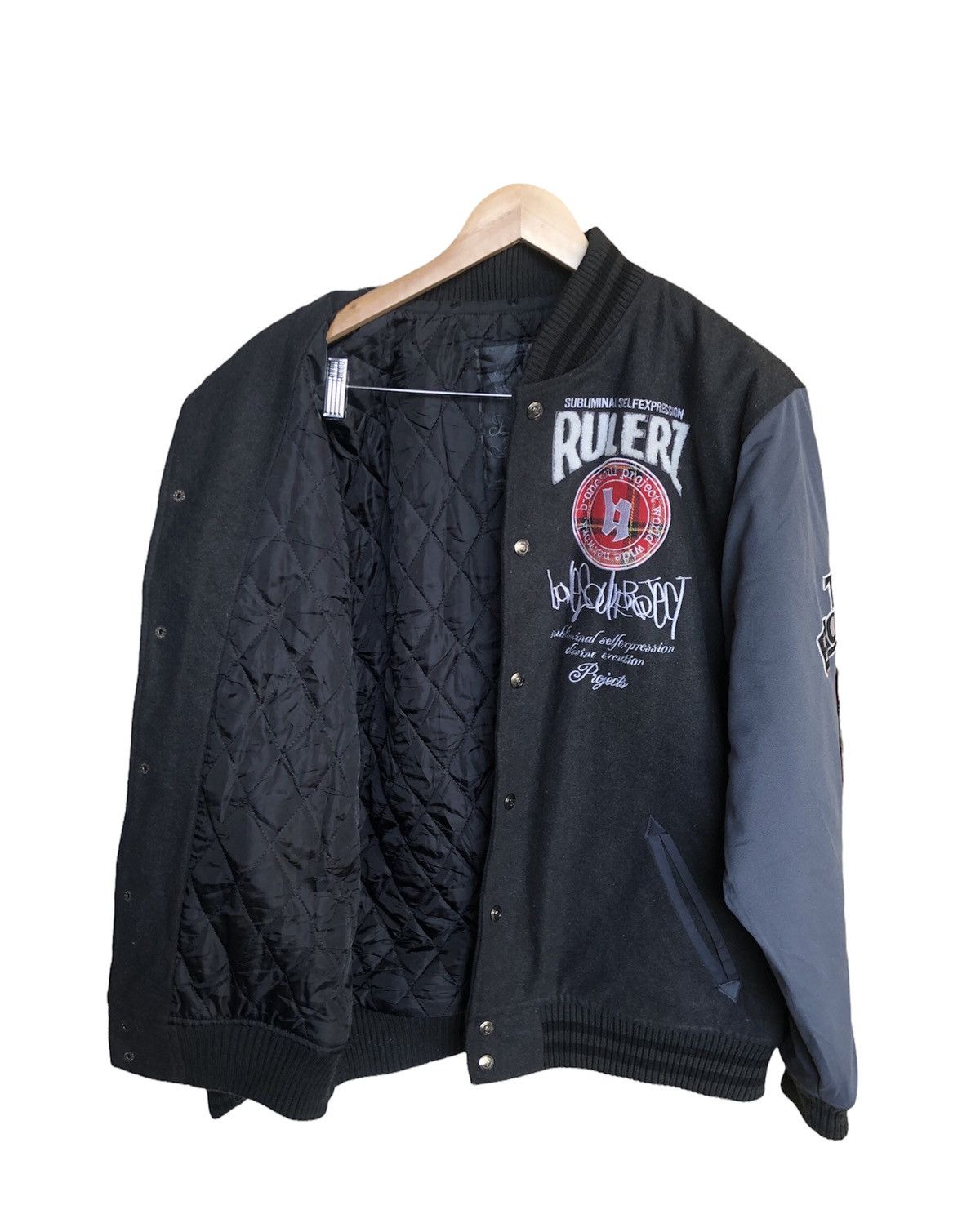 Japanese Brand Vintage B One Soul Project 'Stay Gold' Wool Varsity Jackets Size US XL / EU 56 / 4 - 3 Thumbnail