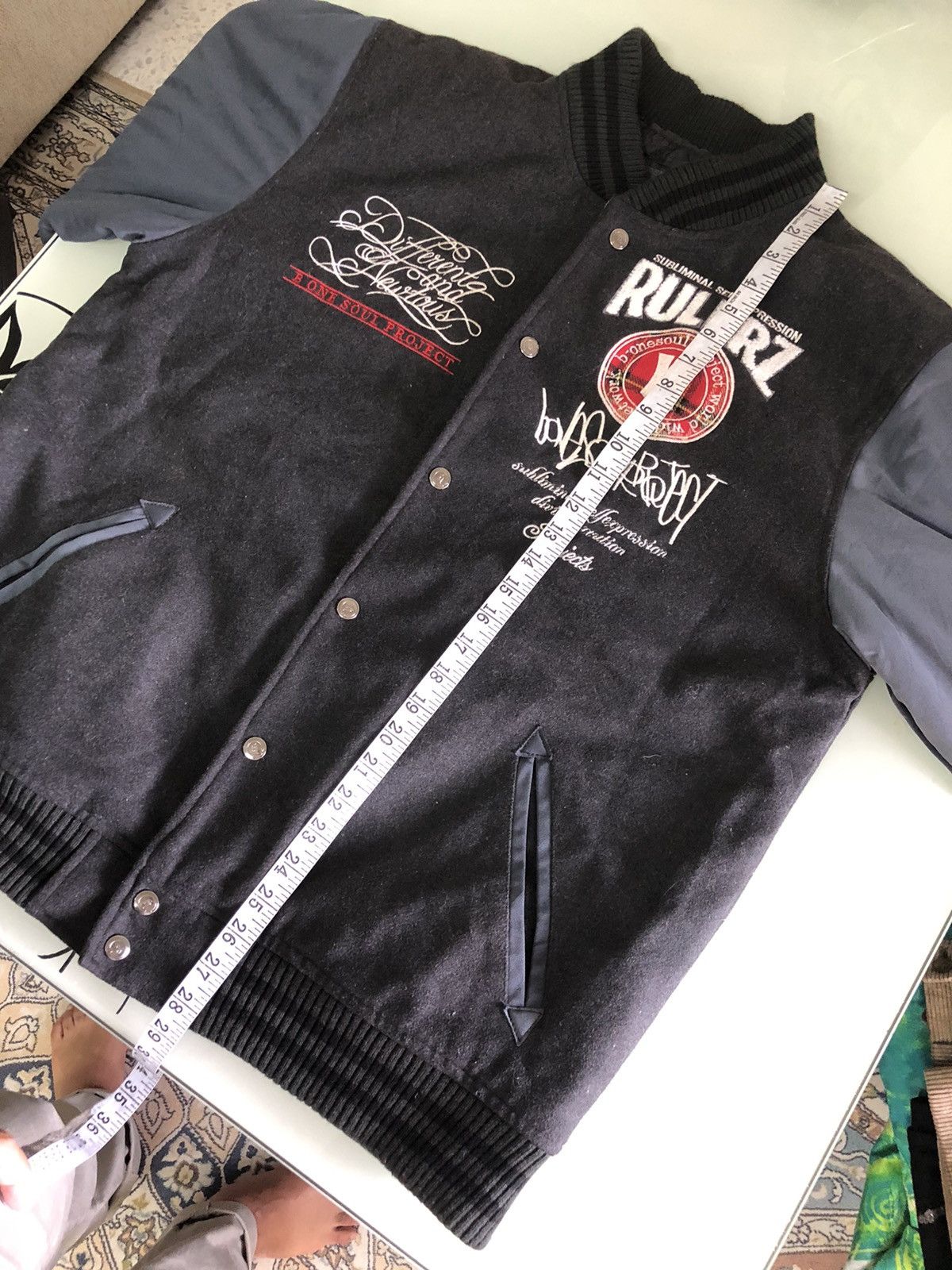Japanese Brand Vintage B One Soul Project 'Stay Gold' Wool Varsity Jackets Size US XL / EU 56 / 4 - 20 Thumbnail