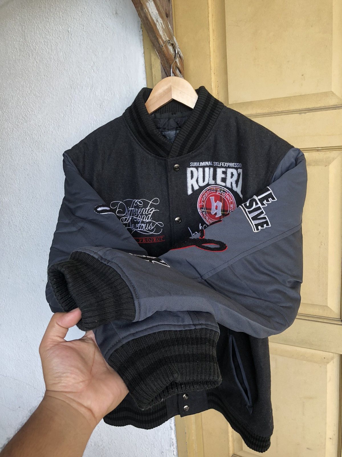 Japanese Brand Vintage B One Soul Project 'Stay Gold' Wool Varsity Jackets Size US XL / EU 56 / 4 - 10 Thumbnail