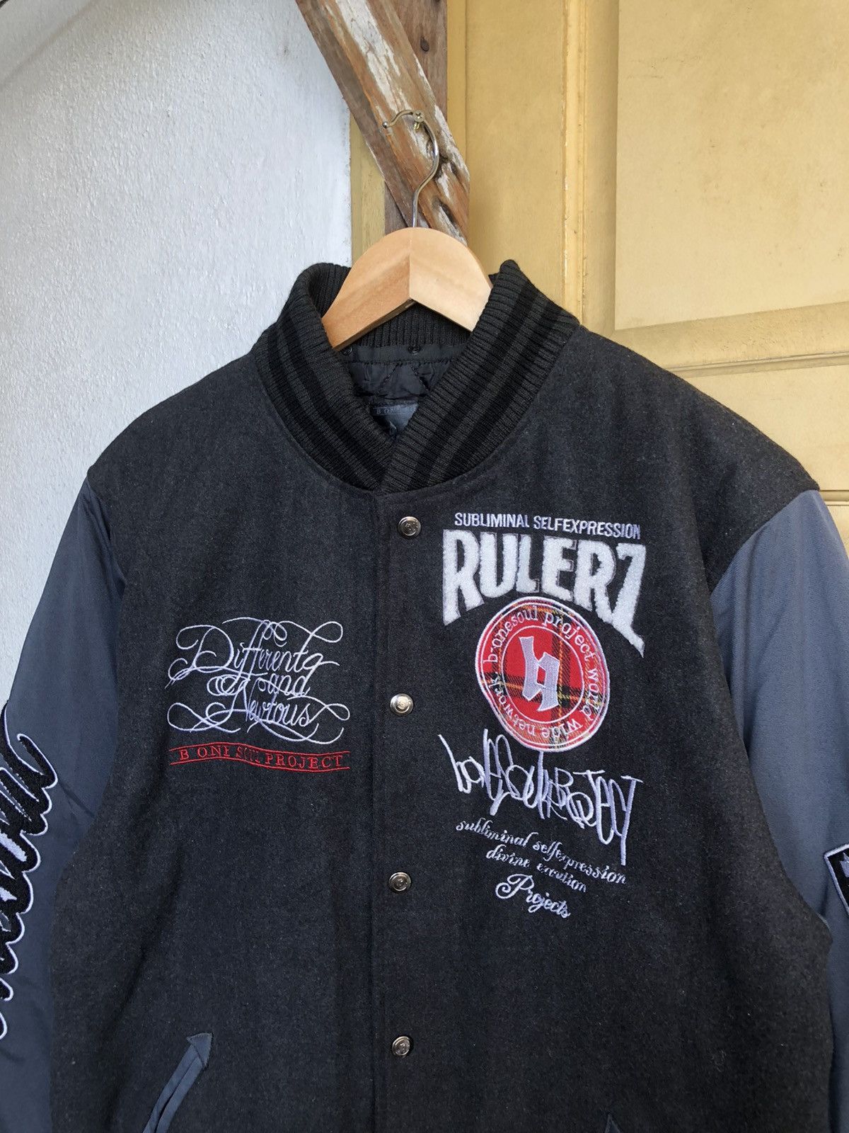 Japanese Brand Vintage B One Soul Project 'Stay Gold' Wool Varsity Jackets Size US XL / EU 56 / 4 - 5 Thumbnail