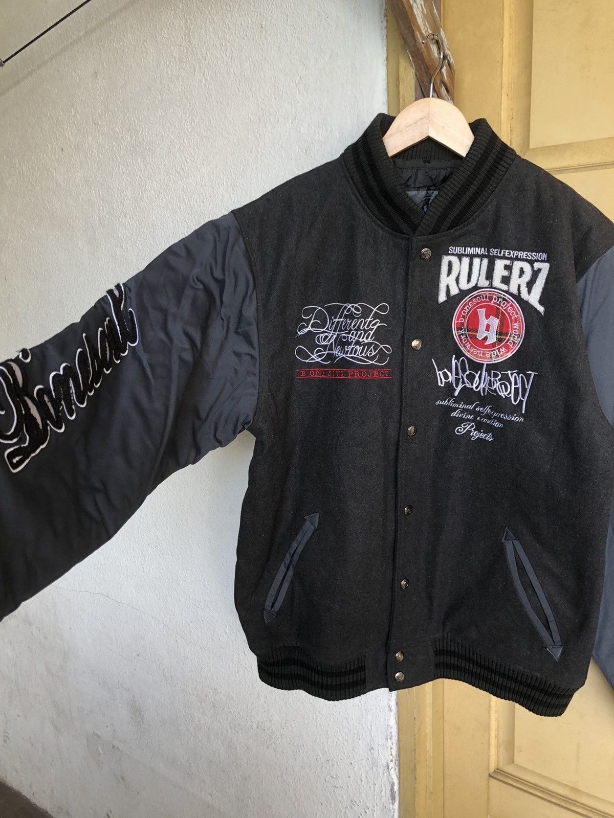 Japanese Brand Vintage B One Soul Project 'Stay Gold' Wool Varsity Jackets Size US XL / EU 56 / 4 - 9 Thumbnail