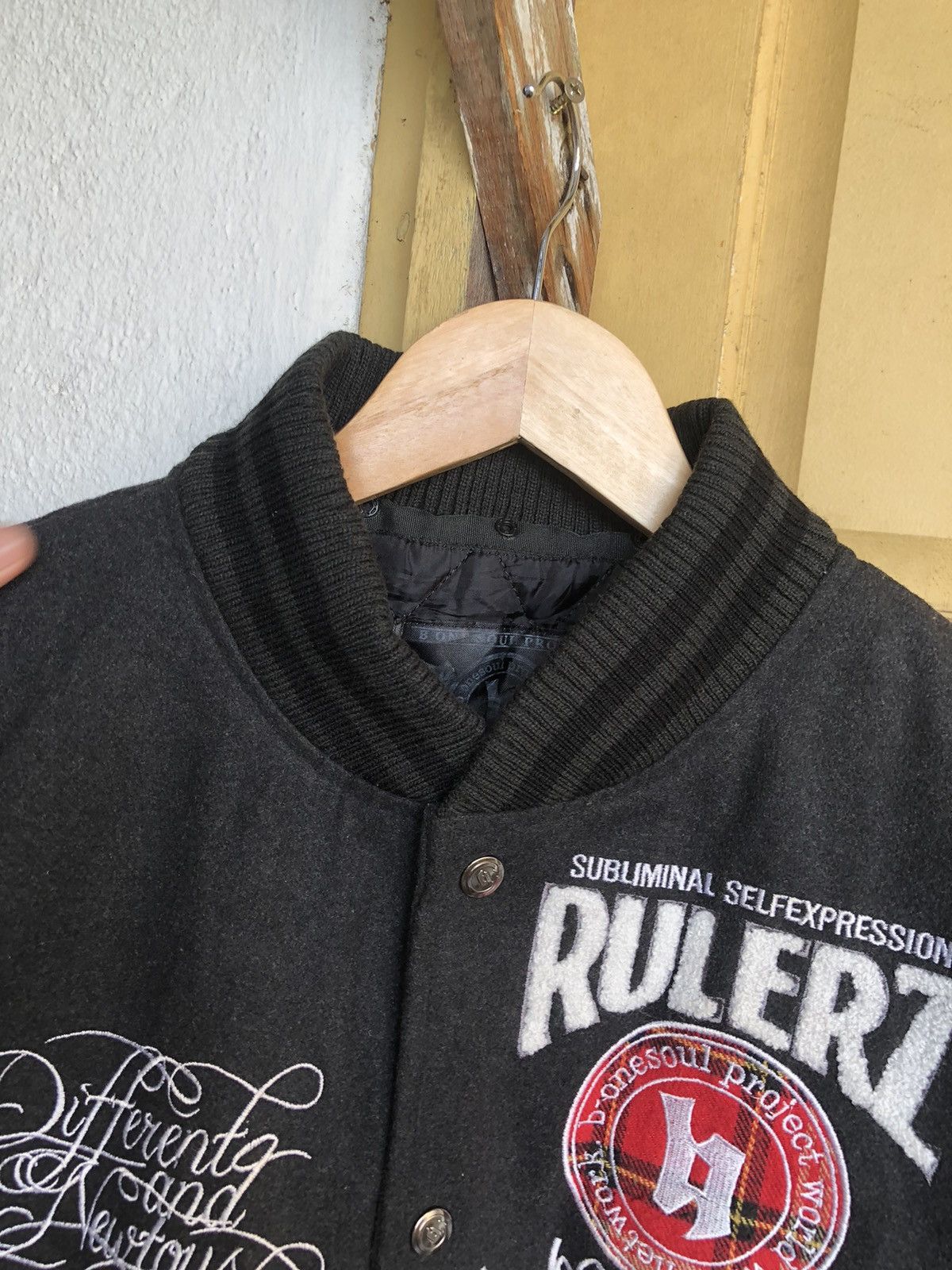 Japanese Brand Vintage B One Soul Project 'Stay Gold' Wool Varsity Jackets Size US XL / EU 56 / 4 - 8 Thumbnail