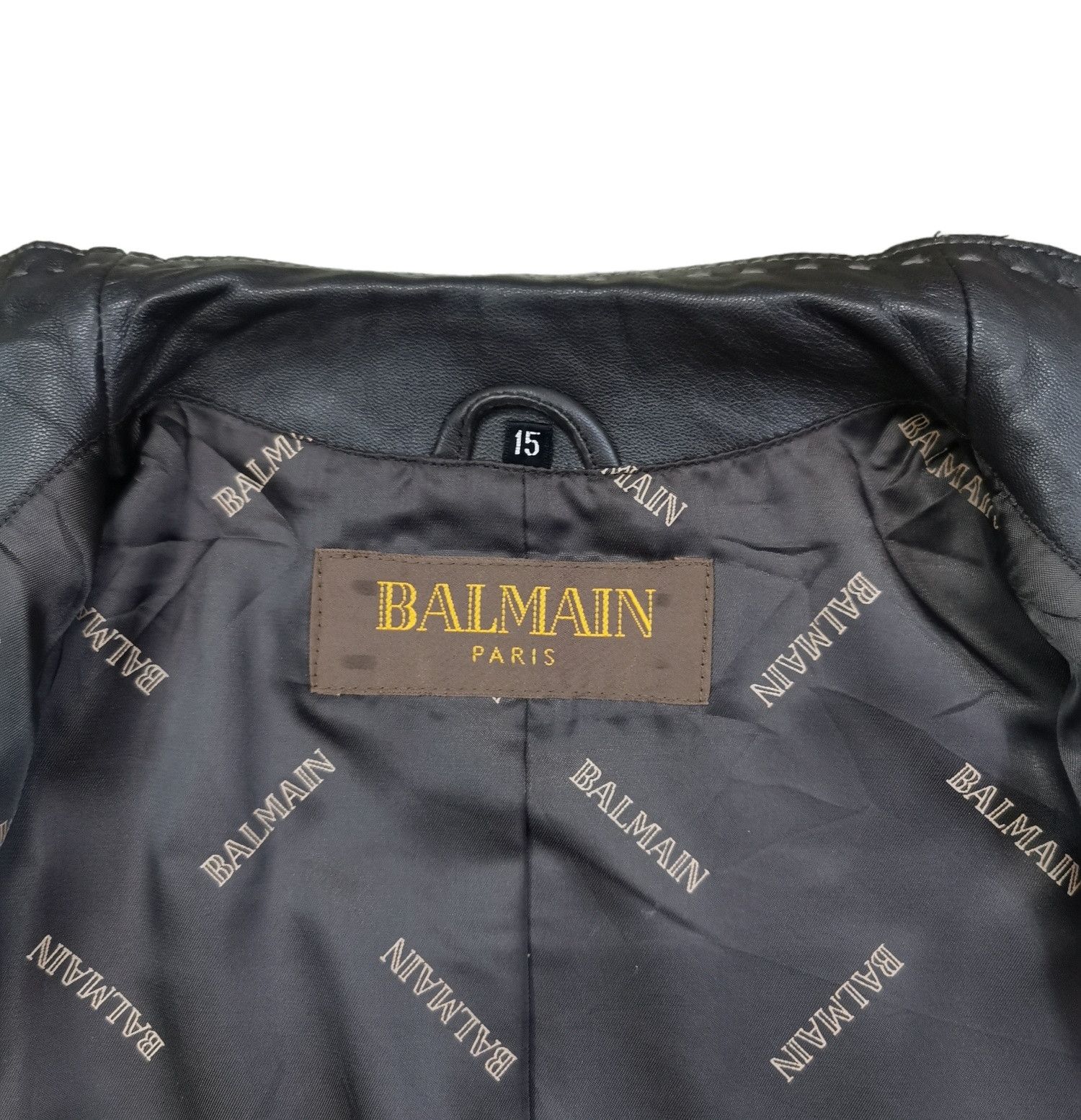 Balmain Balmain Paris Monogram Leather Jacket Size US S / EU 44-46 / 1 - 13 Thumbnail