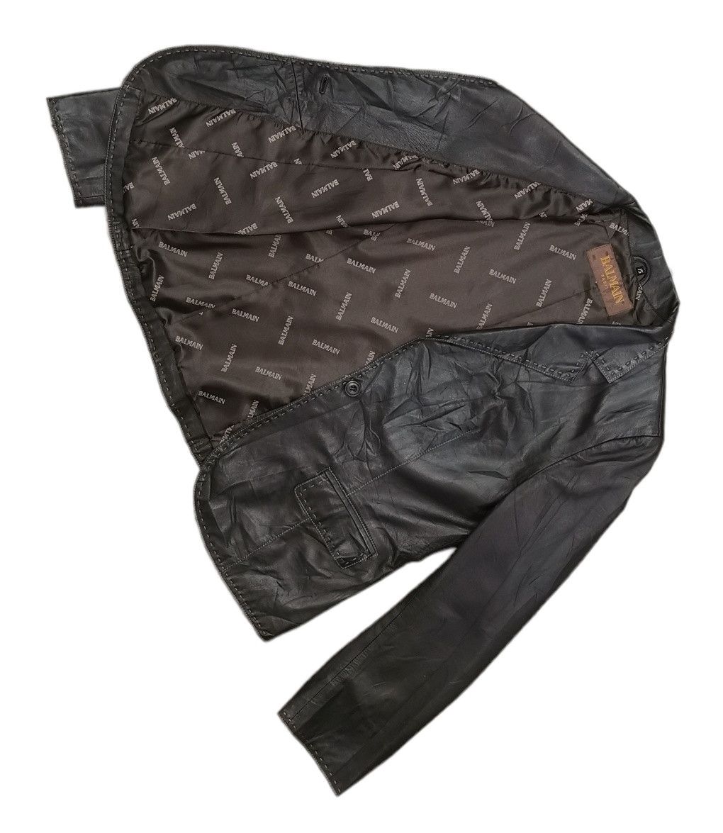 Balmain Balmain Paris Monogram Leather Jacket Size US S / EU 44-46 / 1 - 9 Thumbnail