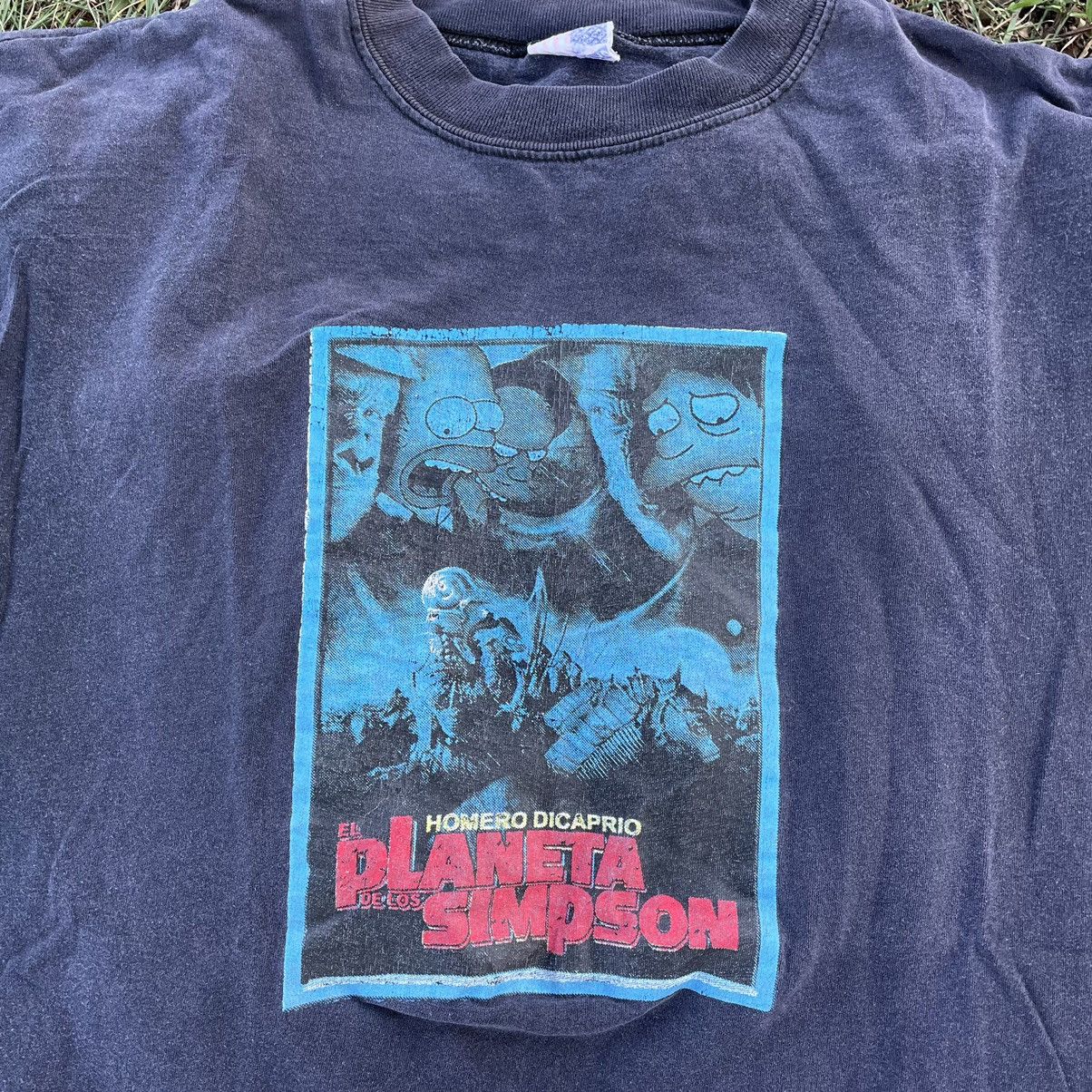 Vintage Vintage 90s Faded Graphic Tee Simpsons Horror Art Grunge L Size US L / EU 52-54 / 3 - 2 Thumbnail