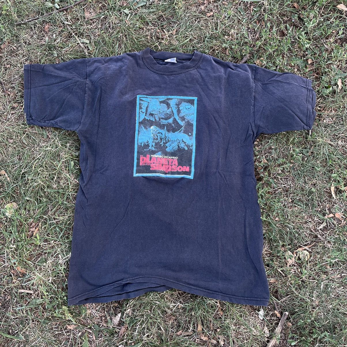 Vintage Vintage 90s Faded Graphic Tee Simpsons Horror Art Grunge L Size US L / EU 52-54 / 3 - 1 Thumbnail