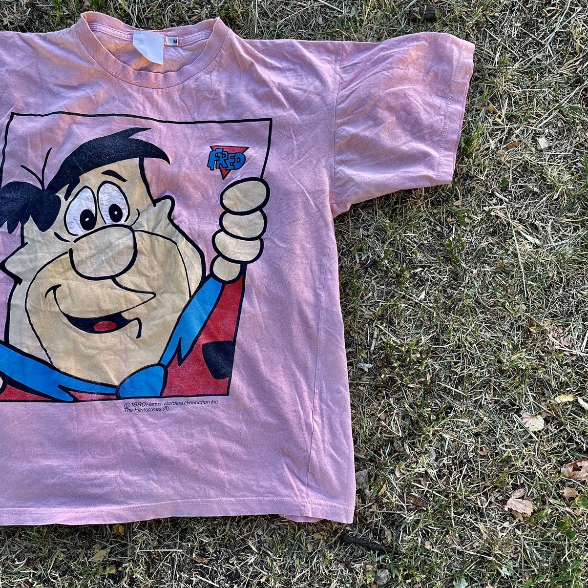 Vintage Vintage 90s Hanna Barbera Graphic Tee Sun Faded Skate Slim M Size US M / EU 48-50 / 2 - 3 Thumbnail