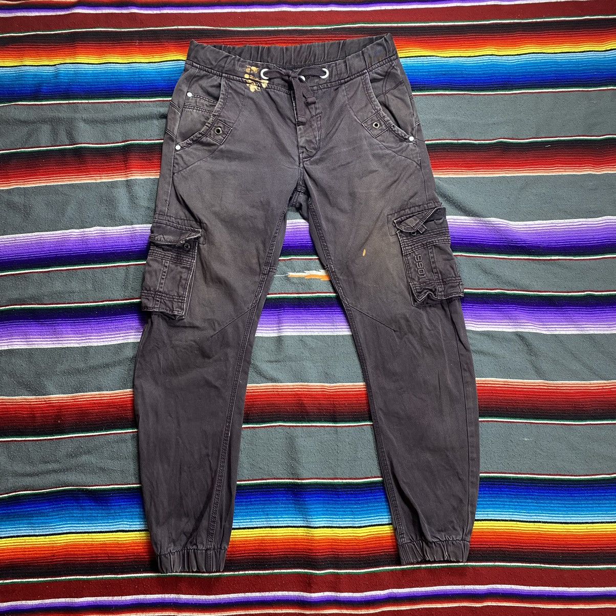 Japanese Brand Vintage Drawstring Multi Pocket Cargo Pants Size US 36 / EU 52 - 1 Thumbnail