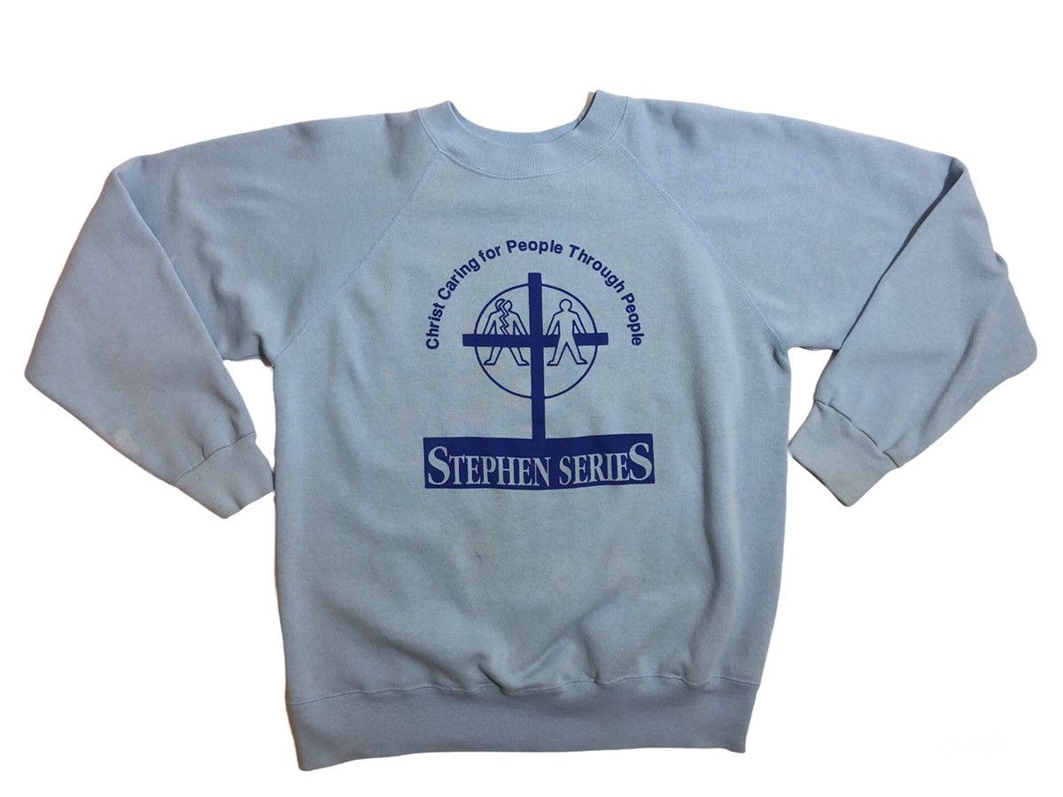Vintage Vintage 90s Stephen Series Christian Crewneck Sweatshirt Size US M / EU 48-50 / 2 - 1 Thumbnail