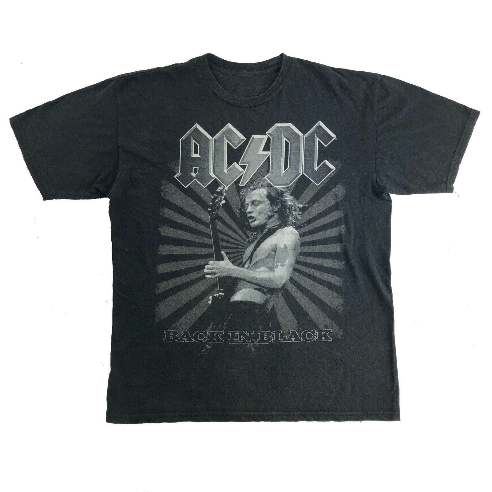 Ac/Dc × Band Tees × Rock T Shirt AC/DC Back in Black 2010 Rock Tour ...