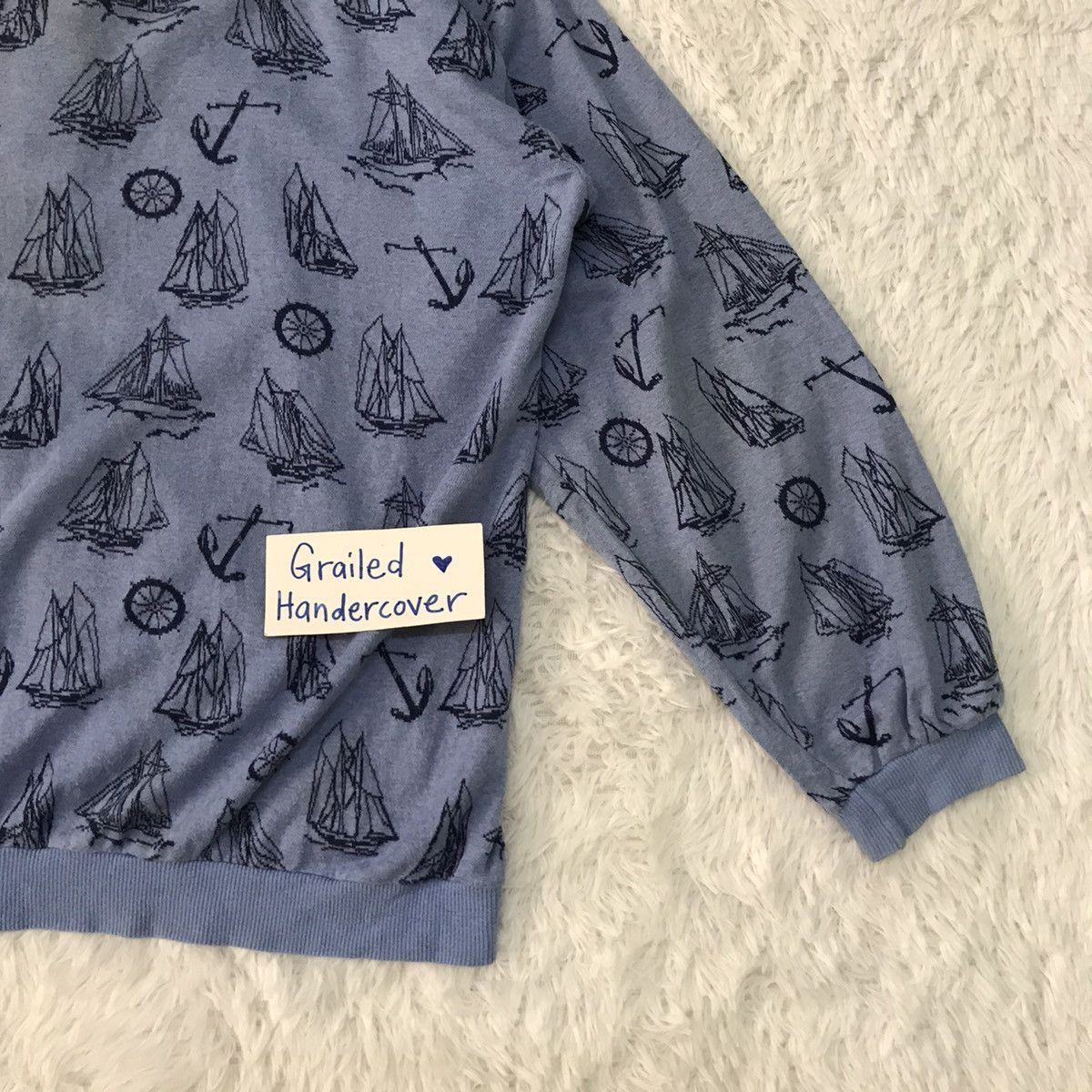 Christian Dior Monsieur Christian Dior Overprint Half Button Sweatshirt/Long Shirt Size US L / EU 52-54 / 3 - 11 Thumbnail
