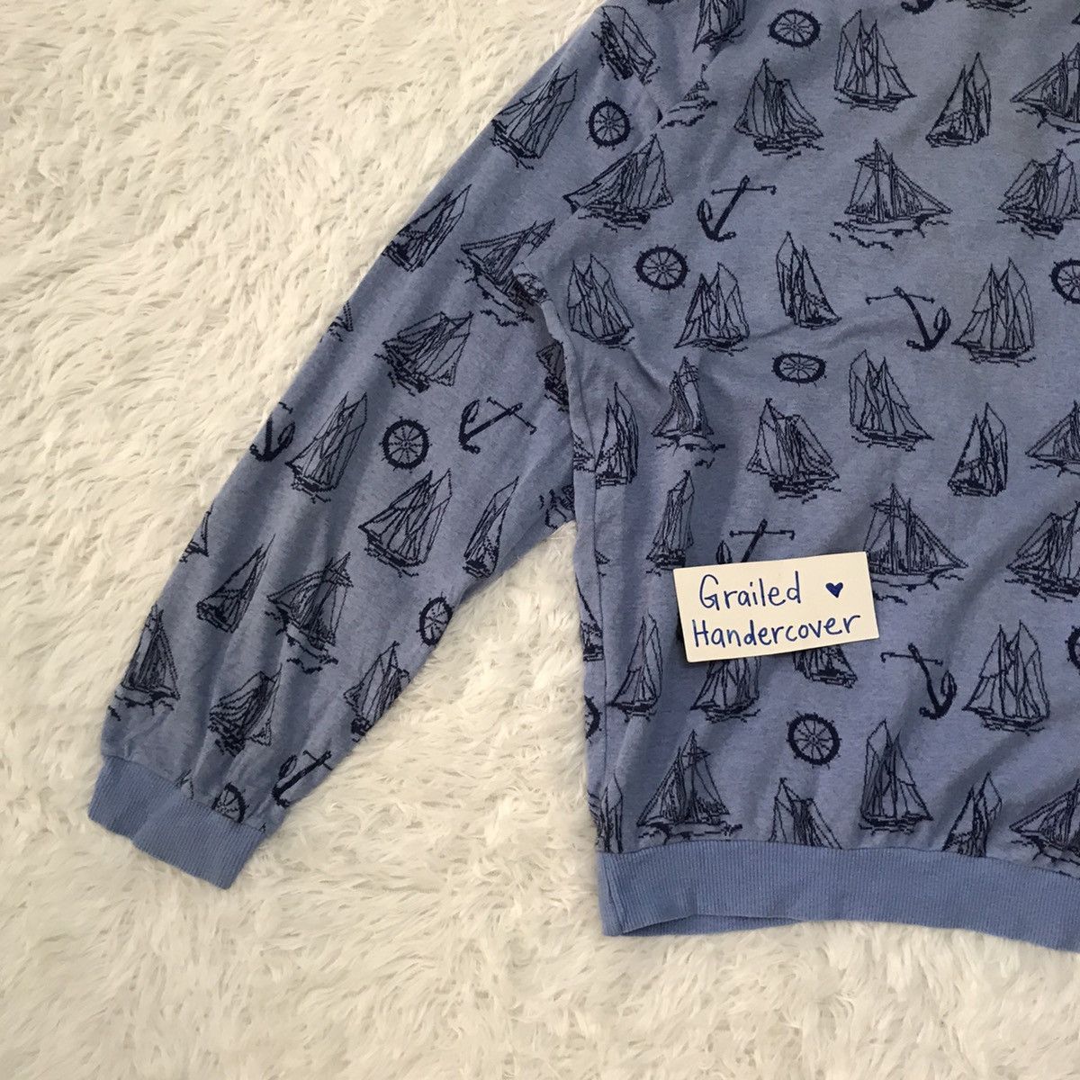 Christian Dior Monsieur Christian Dior Overprint Half Button Sweatshirt/Long Shirt Size US L / EU 52-54 / 3 - 10 Thumbnail