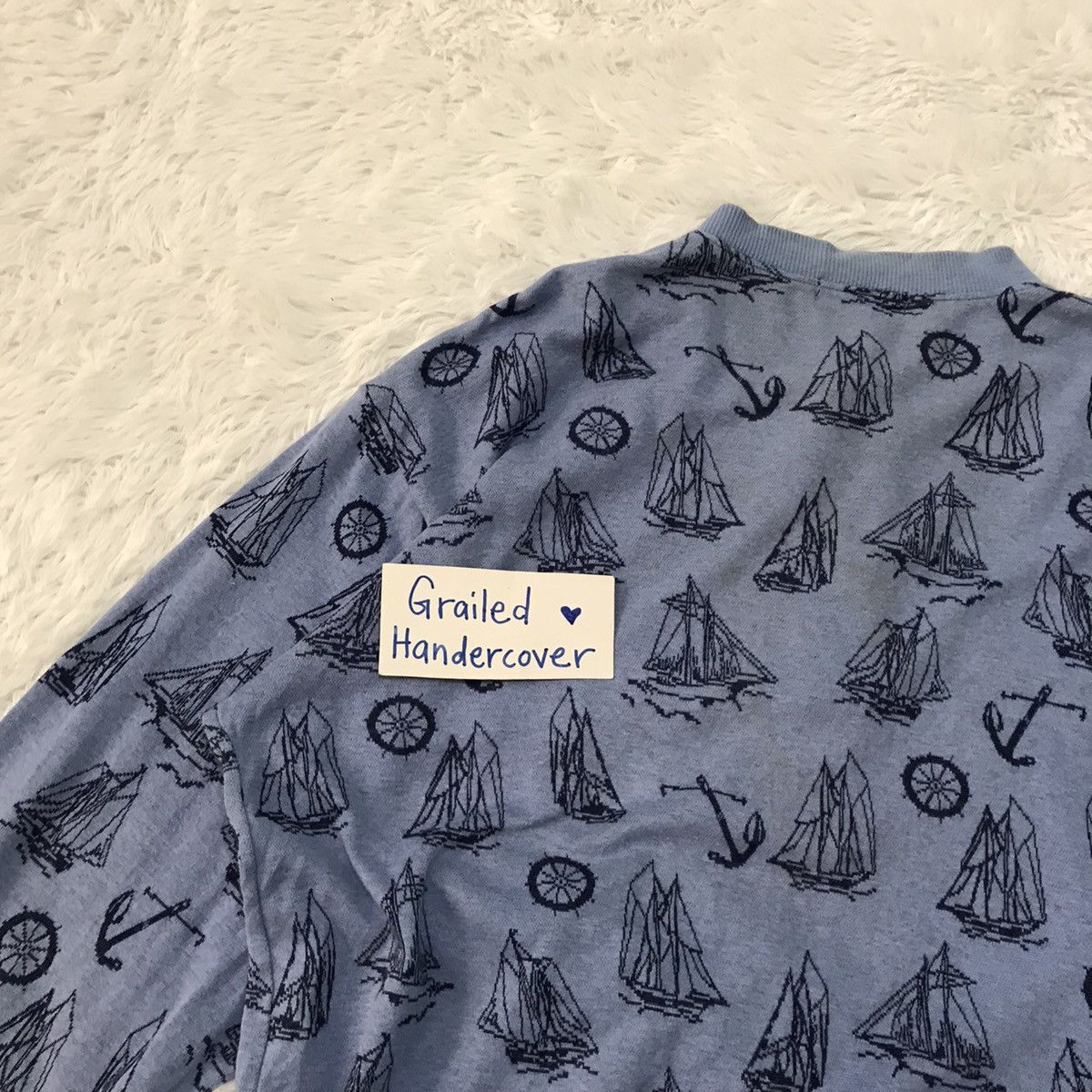 Christian Dior Monsieur Christian Dior Overprint Half Button Sweatshirt/Long Shirt Size US L / EU 52-54 / 3 - 13 Thumbnail