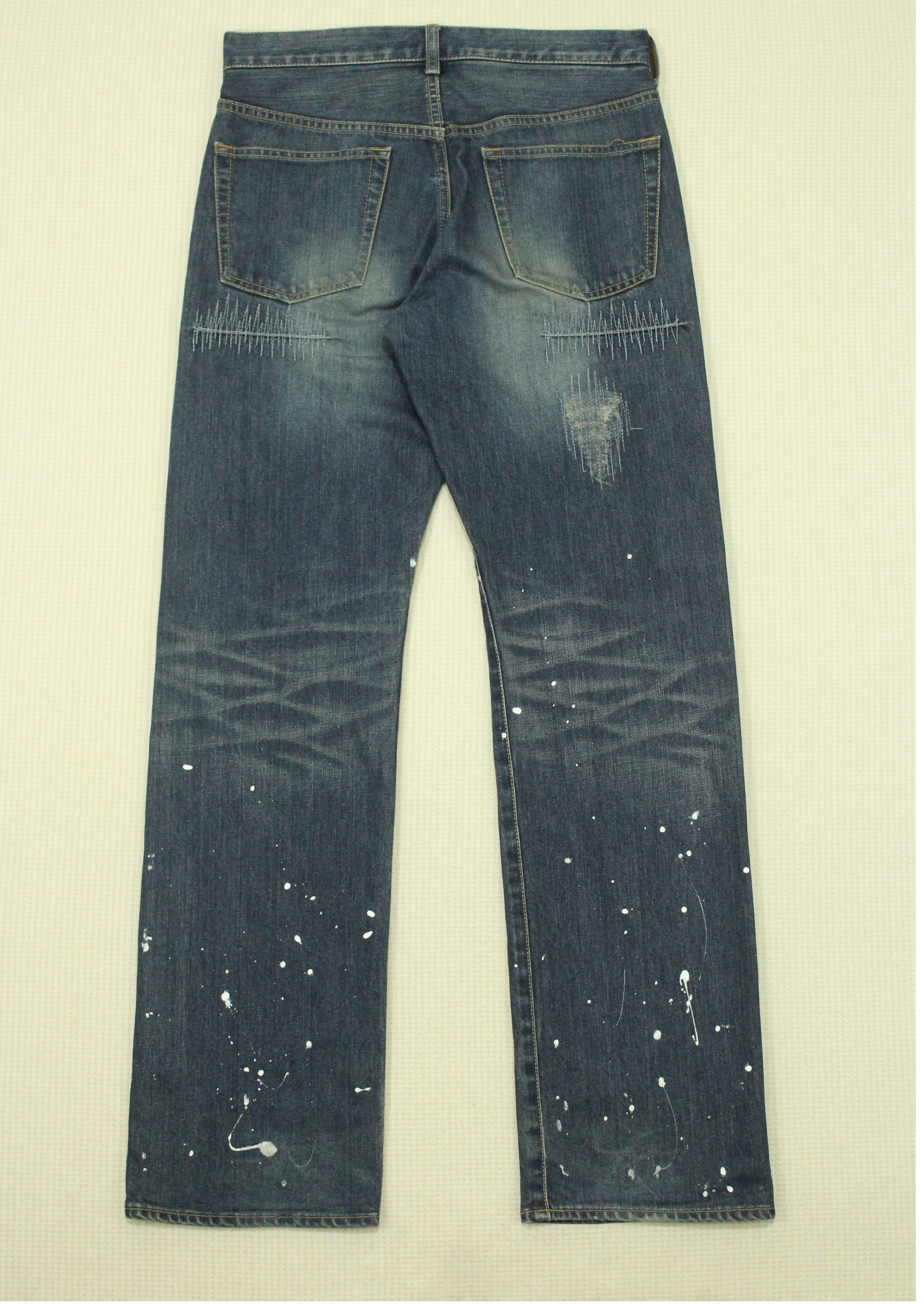 Takeo Kikuchi Distressed Style Paint Splatter TAKEO KIKUCHI Denim Size US 30 / EU 46 - 2 Thumbnail