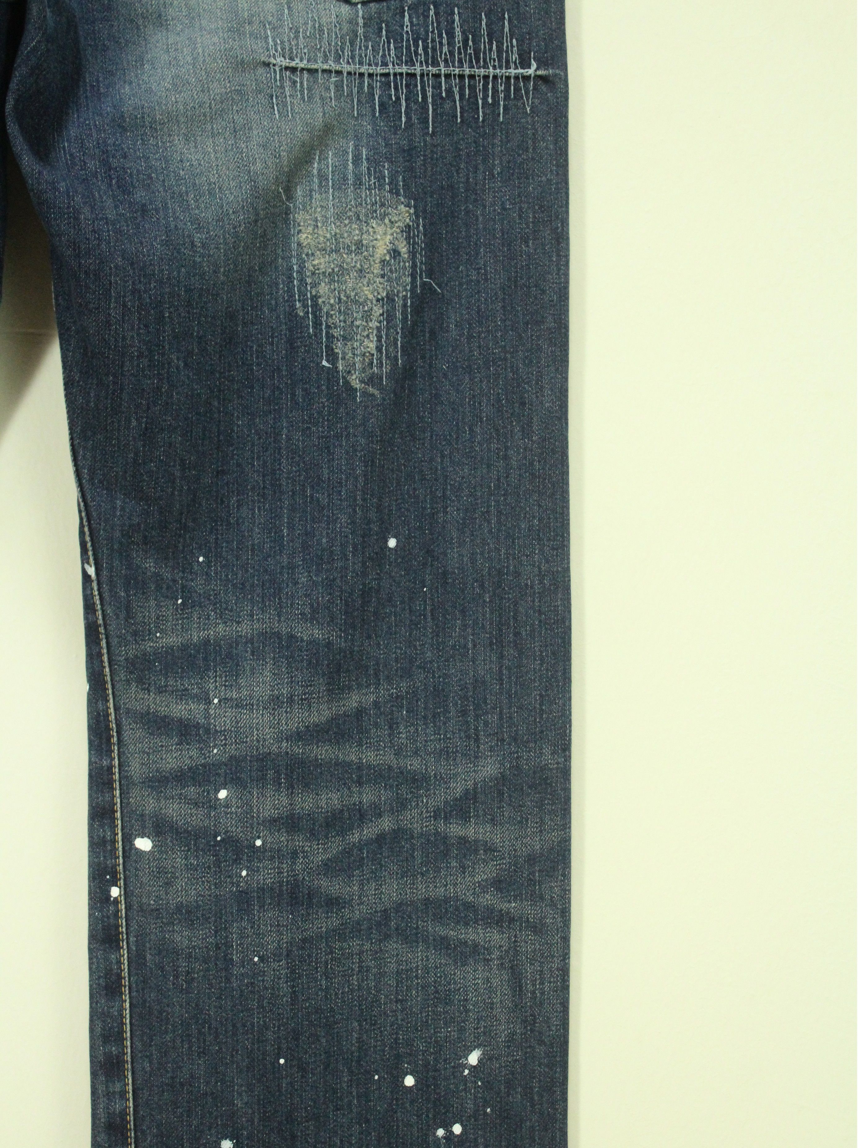Takeo Kikuchi Distressed Style Paint Splatter TAKEO KIKUCHI Denim Size US 30 / EU 46 - 11 Thumbnail
