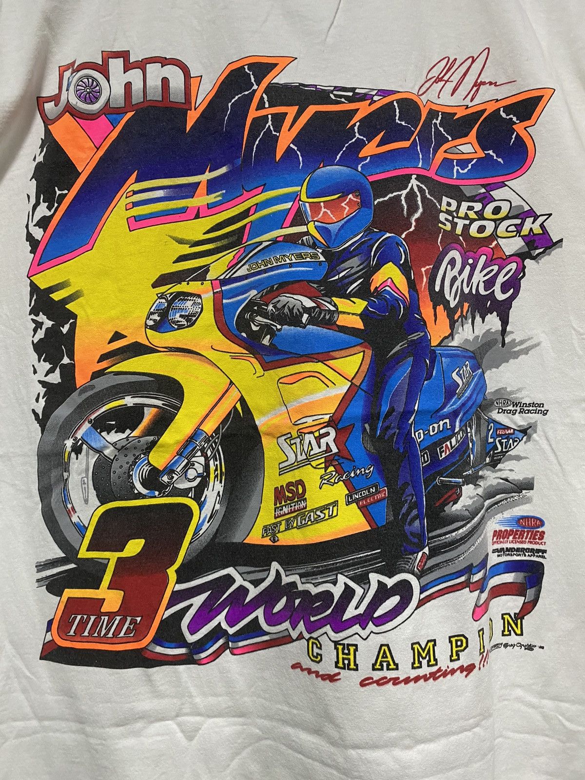 Jerzees × Vintage VINTAGE 98’ MEMORIES OF J.MYERS IN NHRA WINSTON DRAG RACING Size US L / EU 52-54 / 3 - 2 Thumbnail