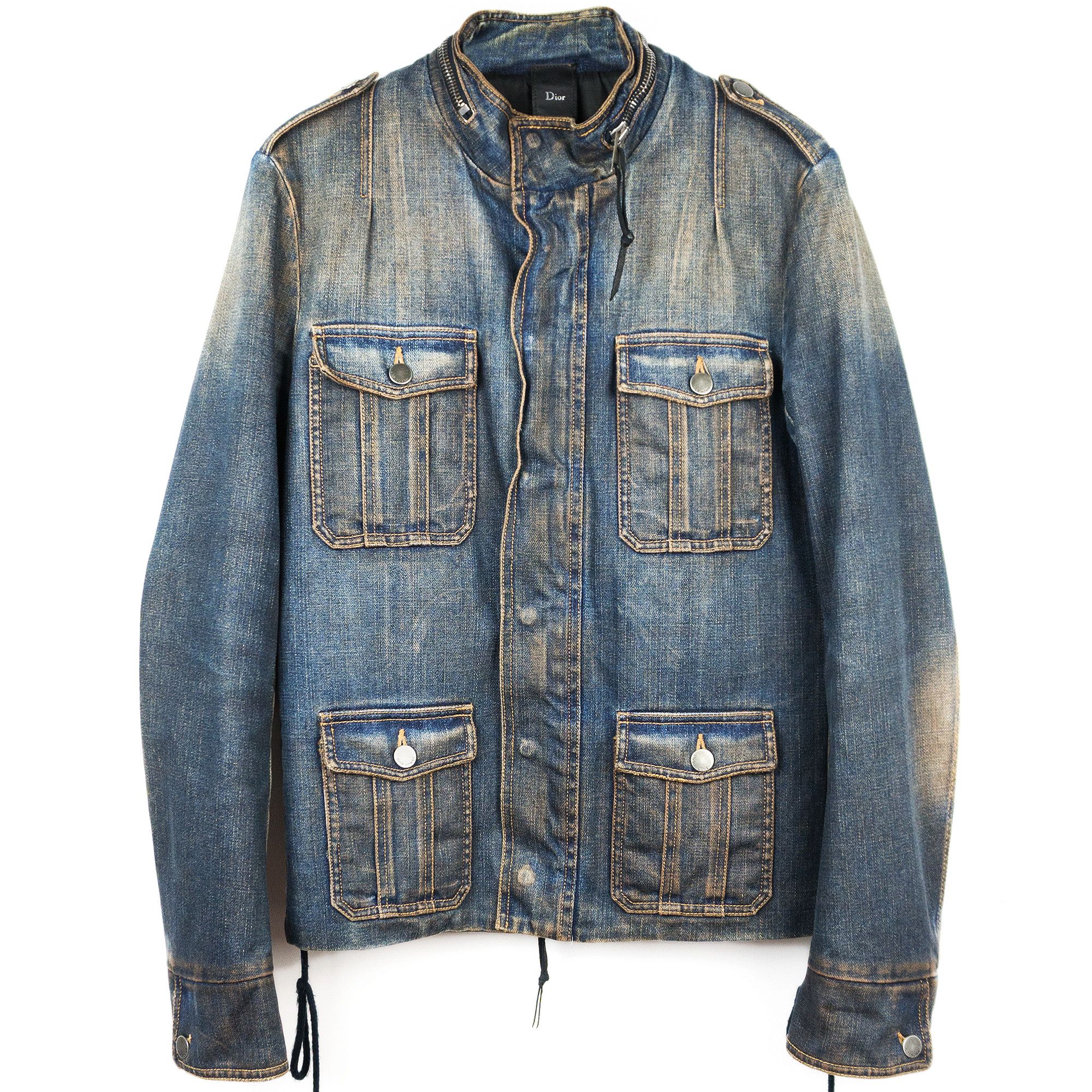 image of Dior Homme Aw05 M65 Denim Jacket, Men's (Size Small)