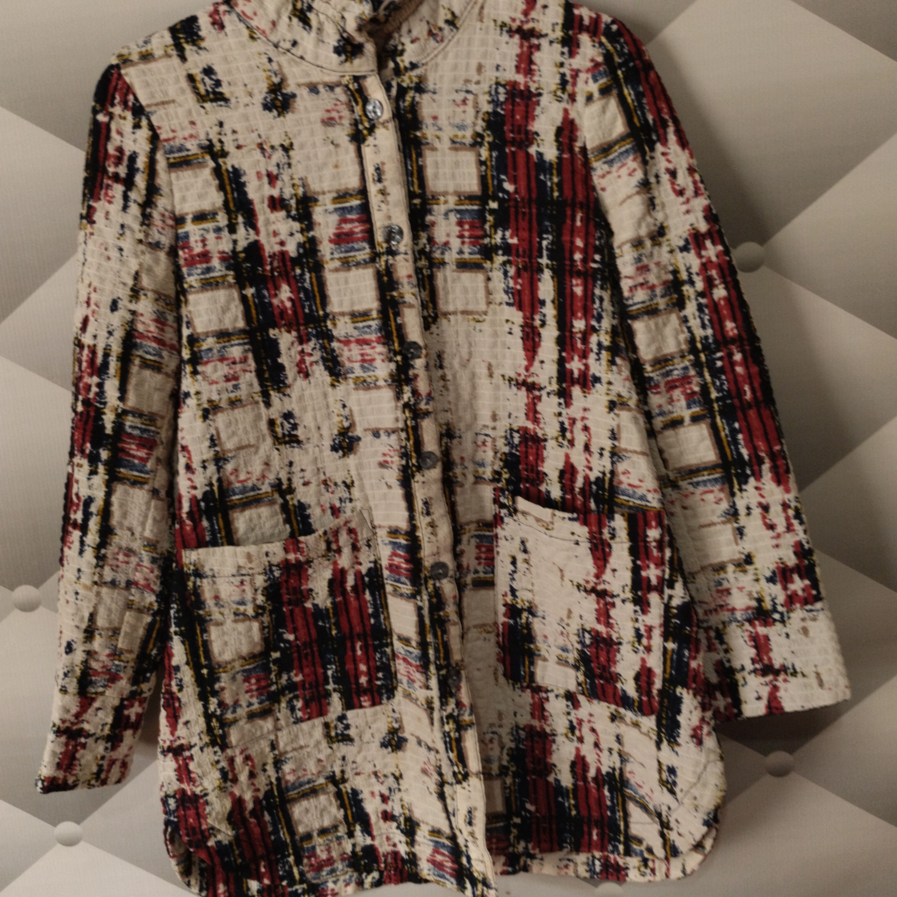 Designer Blazer vintage abstrack two pocket Size L / US 10 / IT 46 - 9 Thumbnail