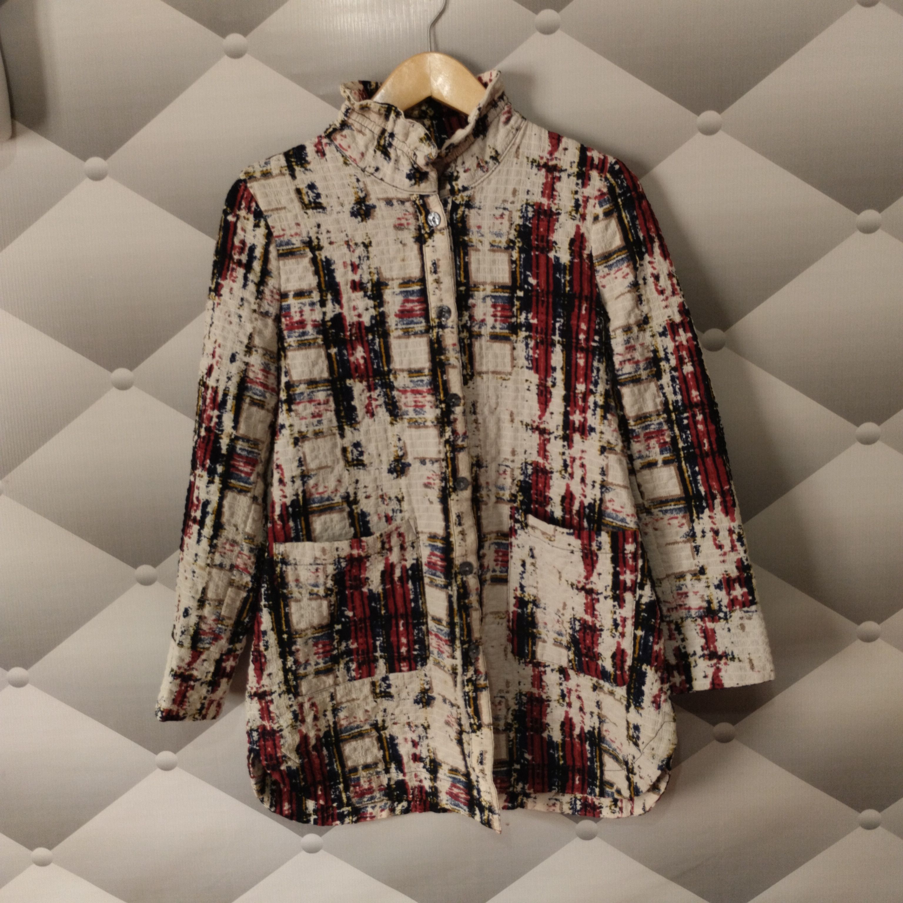 Designer Blazer vintage abstrack two pocket Size L / US 10 / IT 46 - 1 Thumbnail